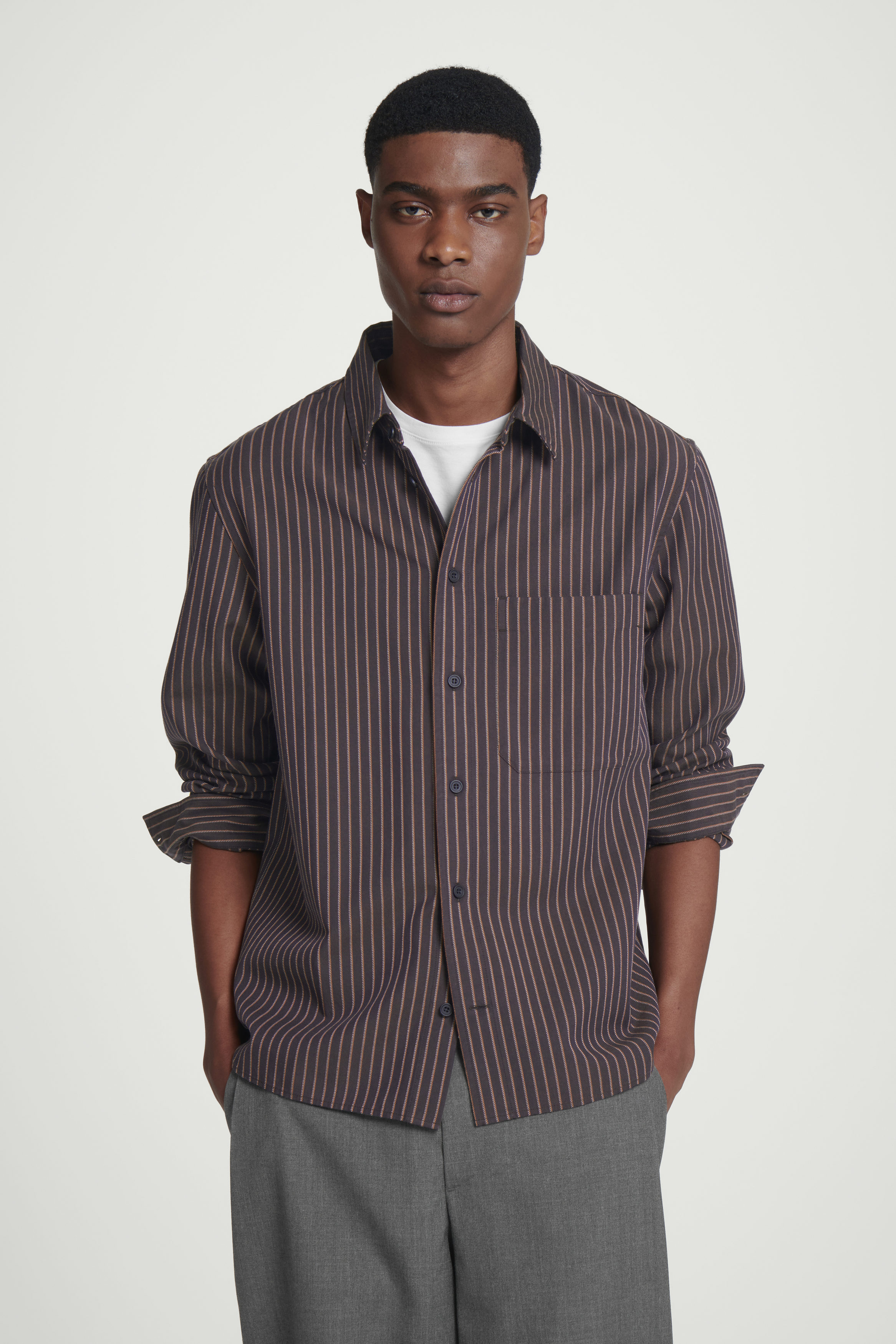 上下 新品 Relaxed Striped Shirt Pants /prips 98e86572112914e84bc3653810e1f3