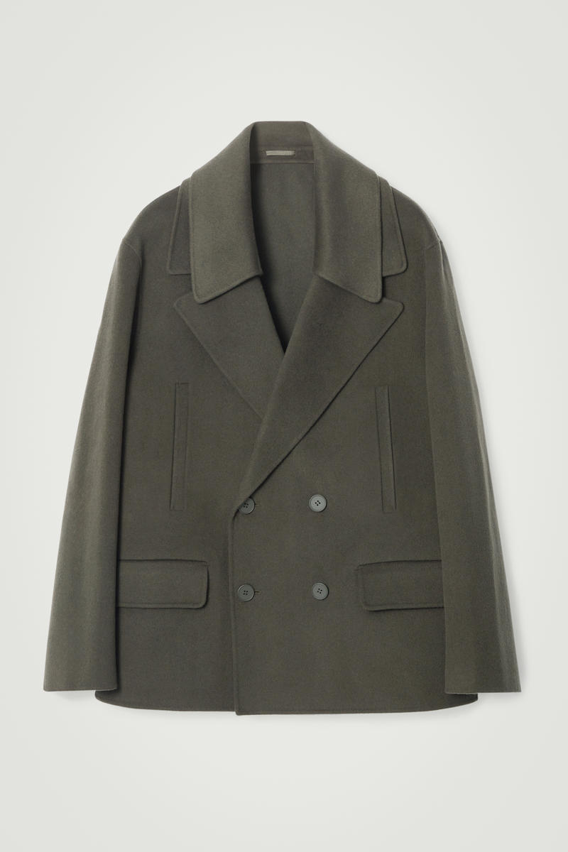 Shop Cos The Double-breasted Pea Coat In Brown