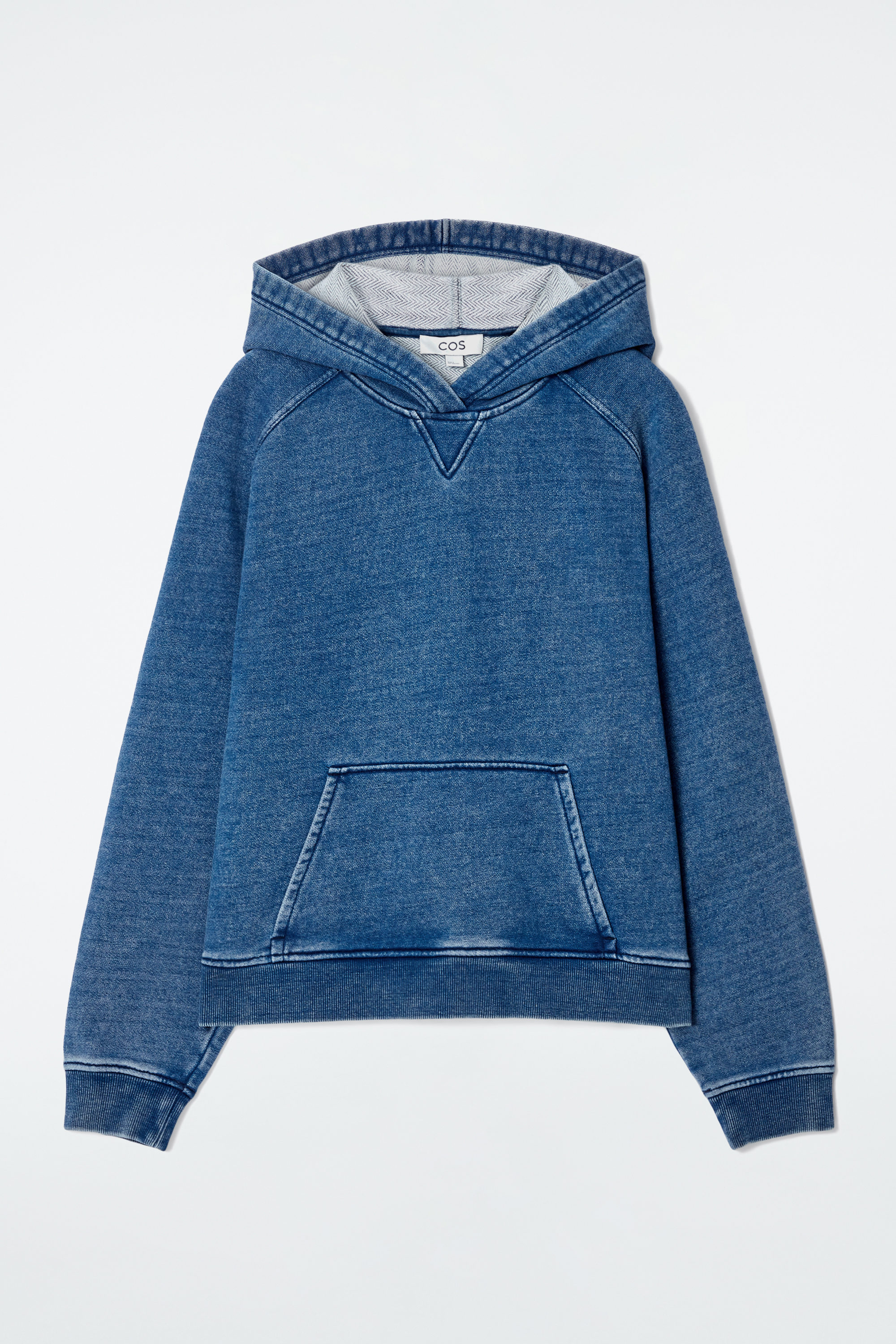S-FISHY Hoodie with denim effect｜ブラック｜メンズ｜DIESEL