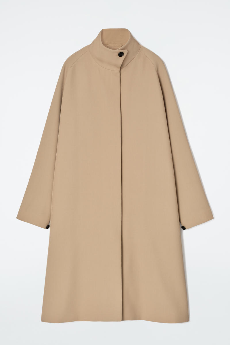 Trapeze Wool-Blend Coat