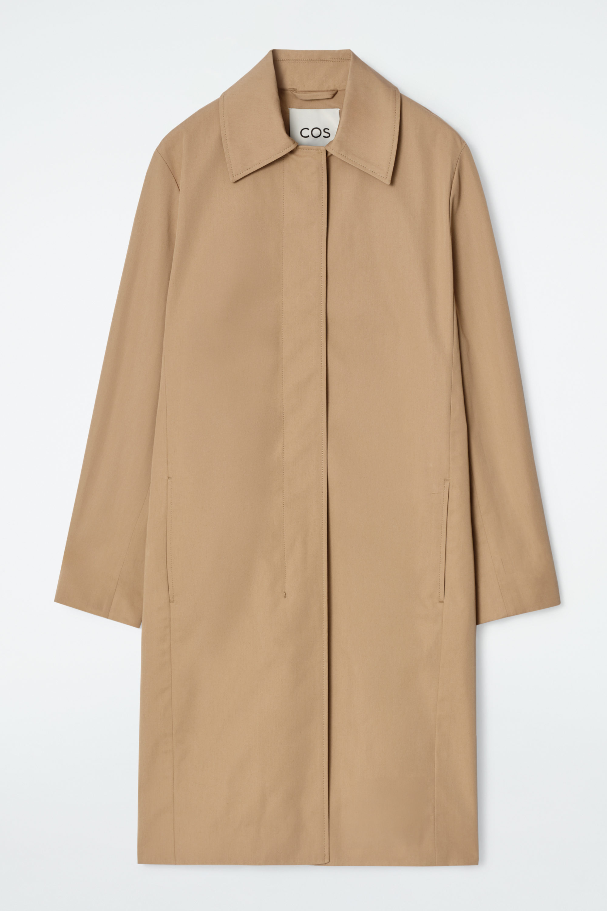 COTTON CAR COAT - BEIGE | COS