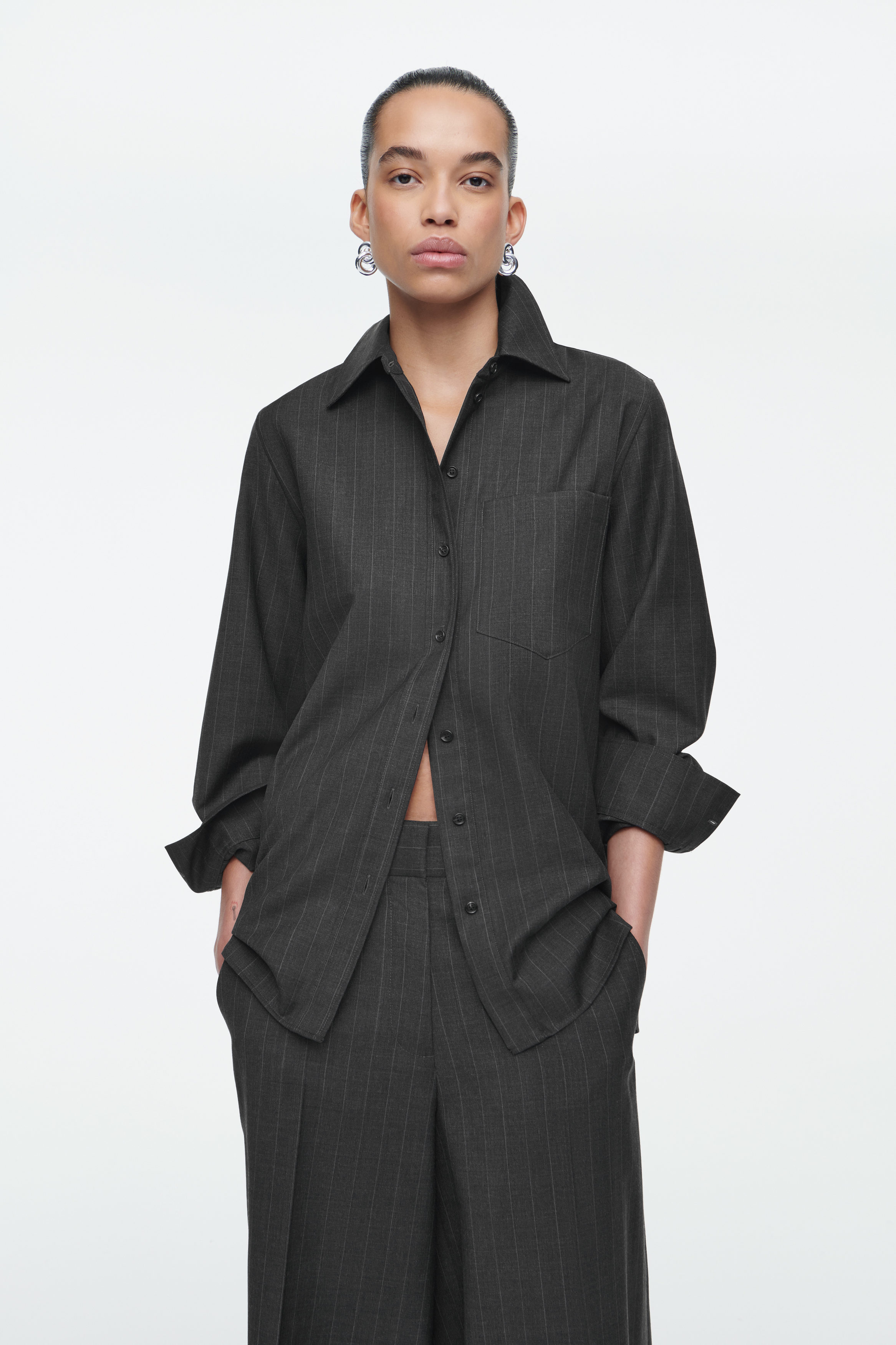 L'Appartement Wool Blend BIG シャツ