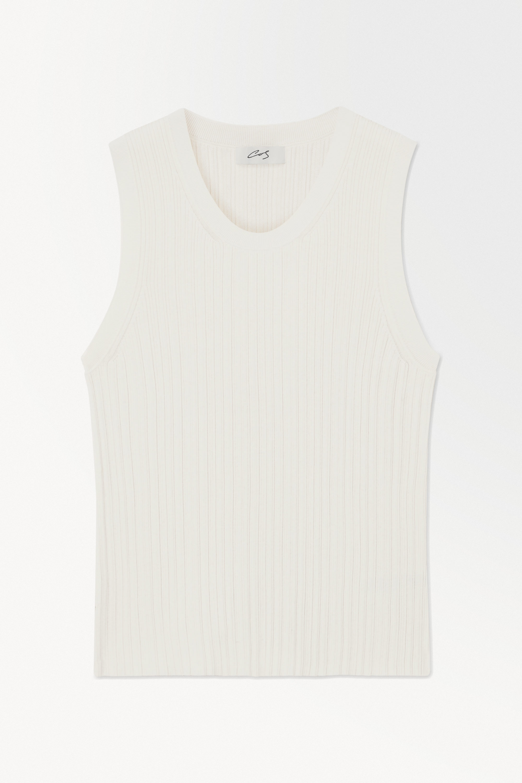 THE RIBBED-KNIT TANK TOP - IVORY | COS US
