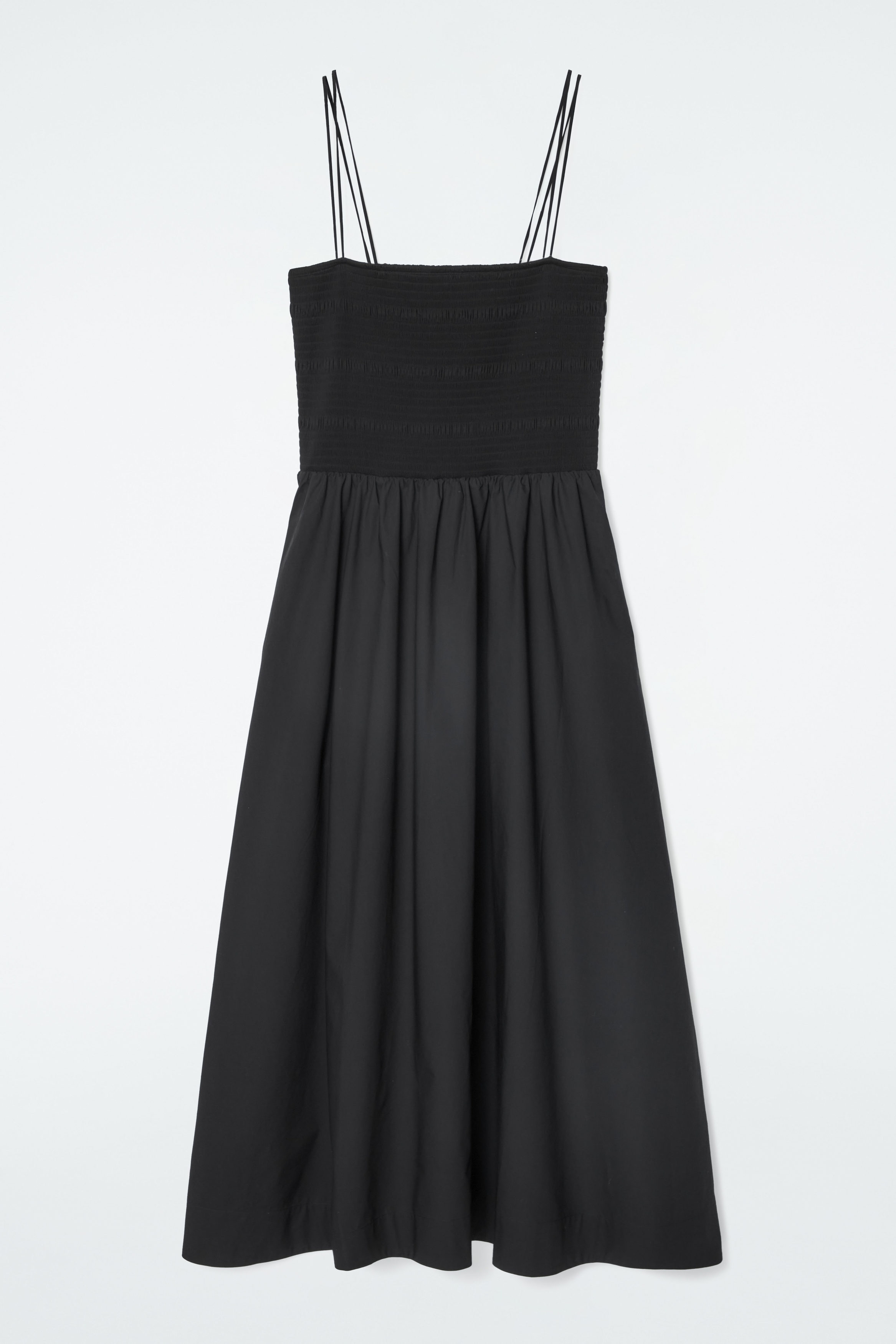 爆売り！ - DRESS MIDI SHIRRED BLACK COS | ワンピース