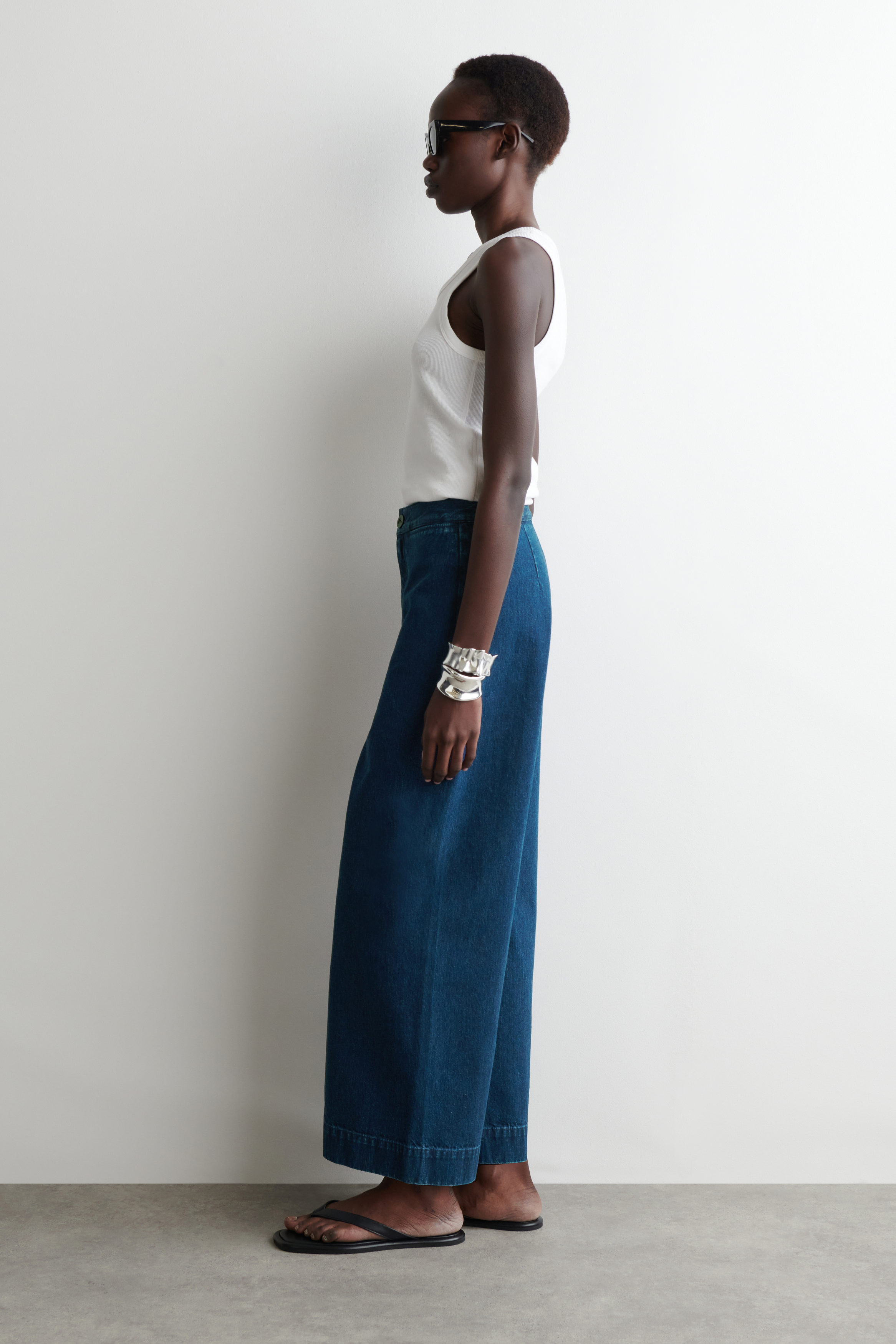 【COSYHARU】Mizall Semi-Wide Denim Mille Summer Wide Fit Denim 