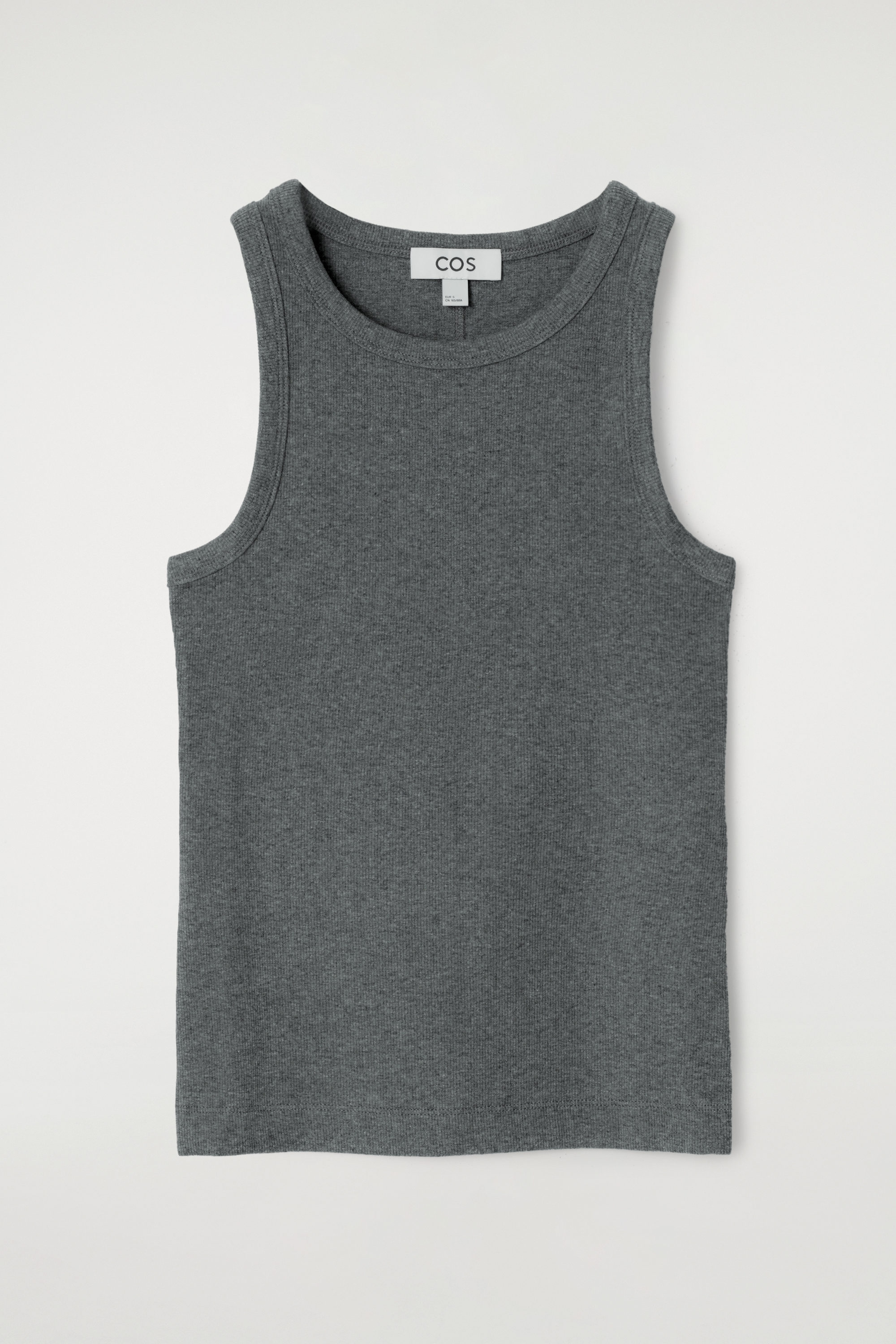 RIBBED TANK TOP - DARK GREY MÉLANGE RIBBED TANK TOP - DARK GREY MÉLANGE