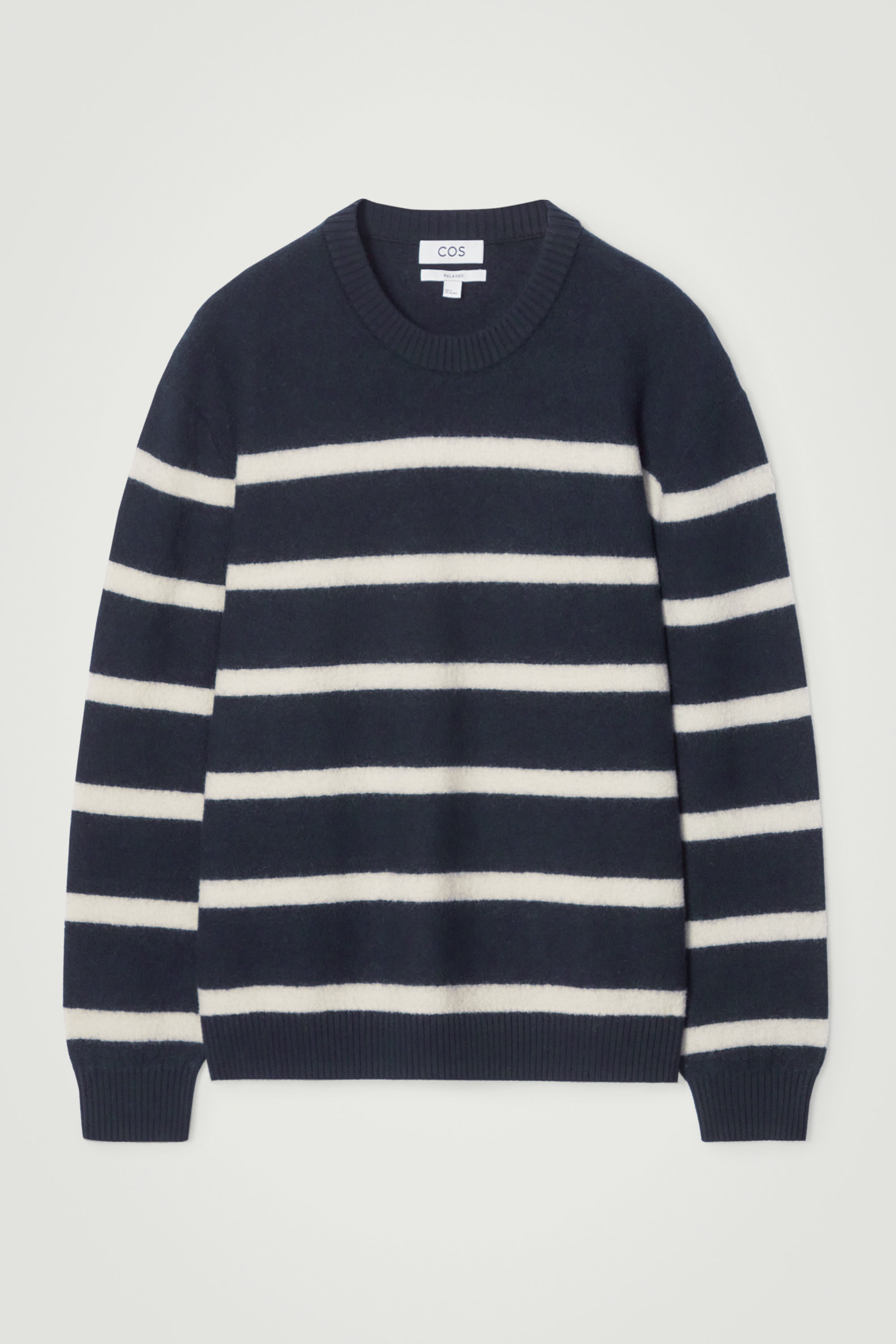 BOILED-WOOL CREW-NECK JUMPER - BLACK