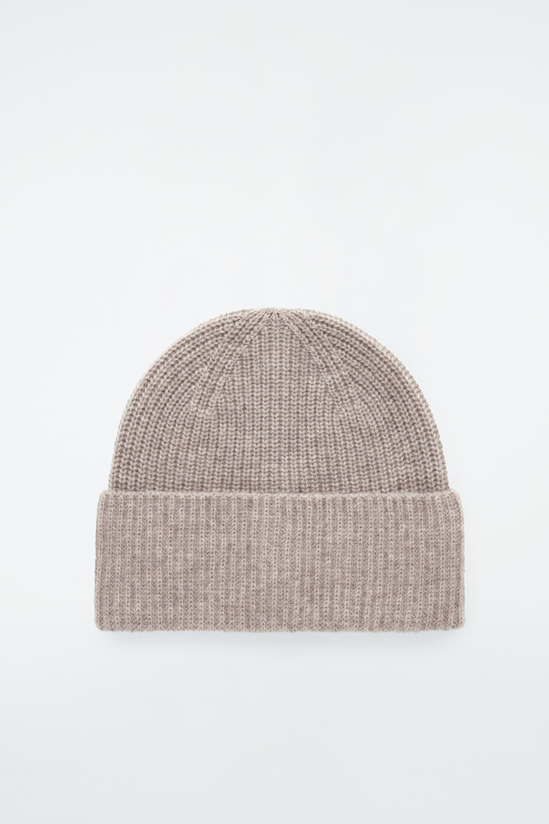 Ribbed Wool And Cashmere Beanie