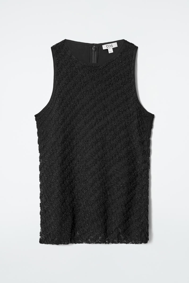 Embellished Houndstooth Top