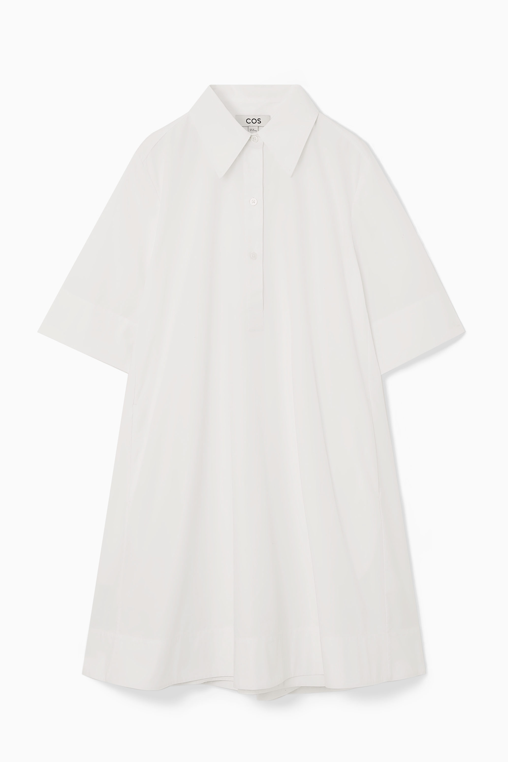 A-LINE MINI SHIRT DRESS - WHITE | COS