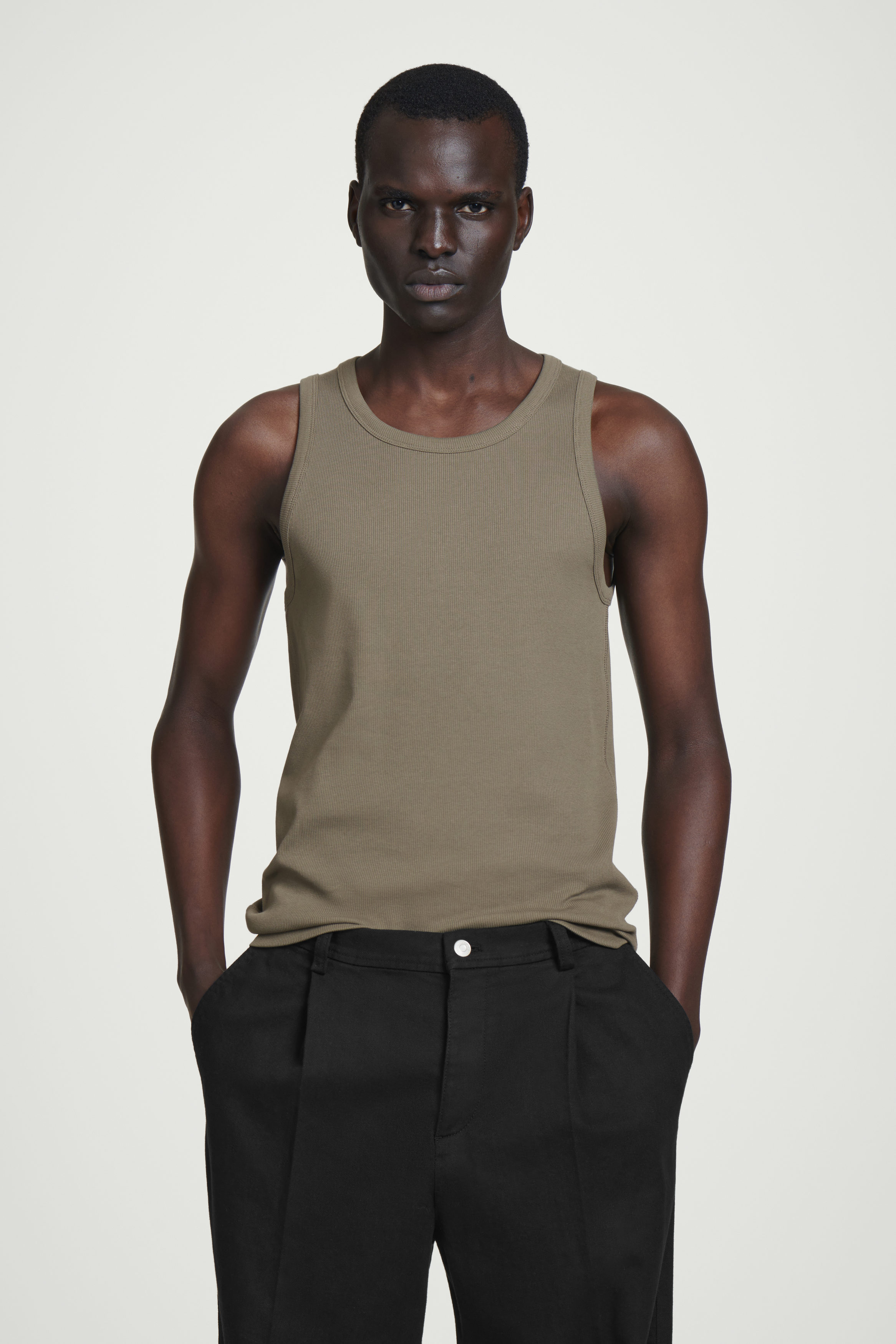 専用W Face Tank Top (black) hf9474-010-NoPreset-Styleshoot