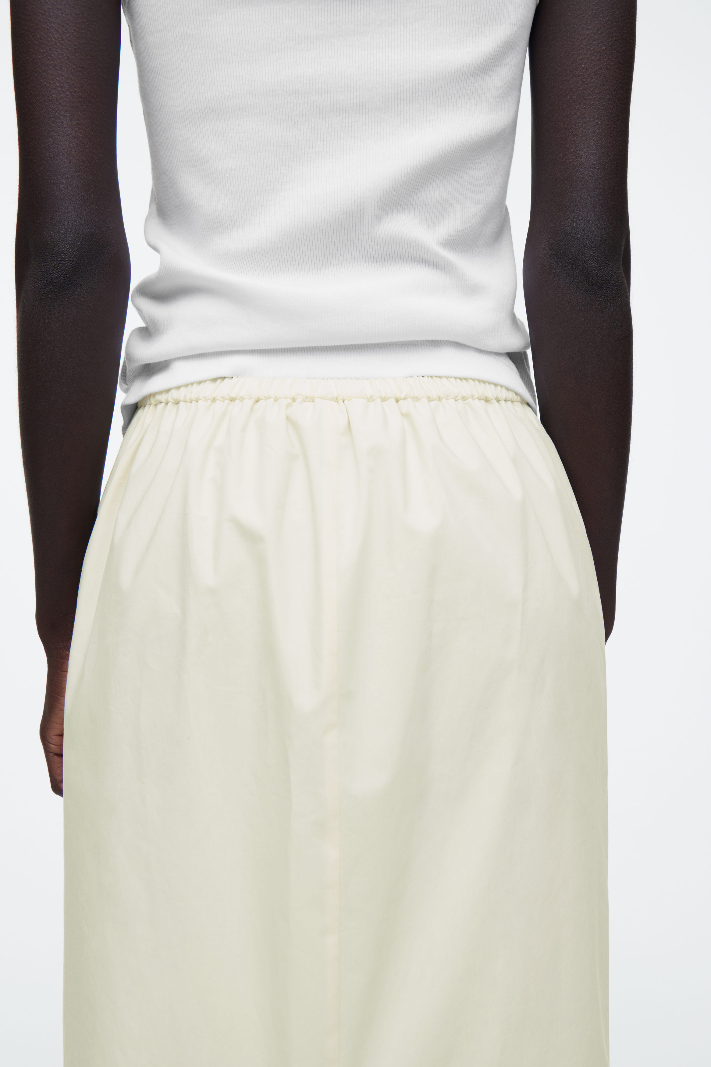 Cos COTTON DRAWSTRING MIDI SKIRT King's Cross