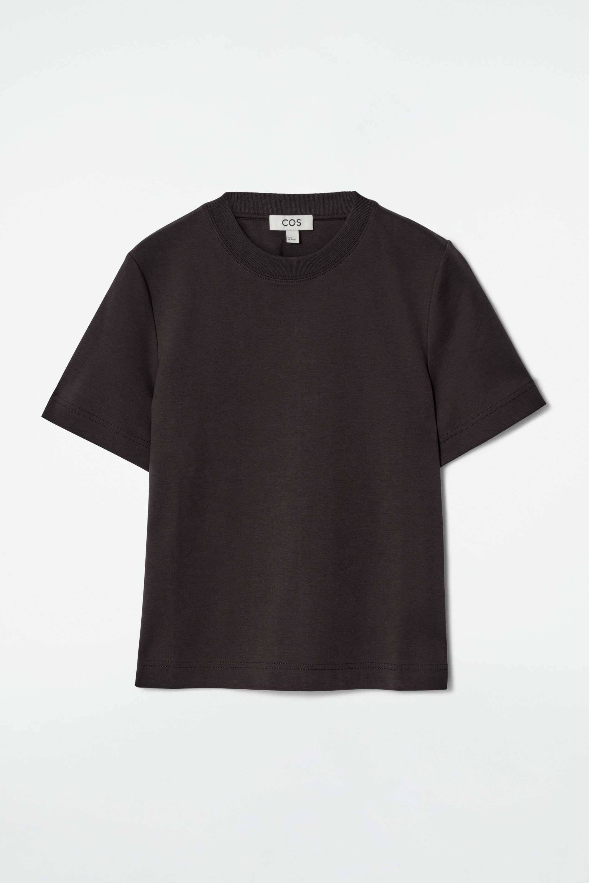 CLEAN CUT REGULAR T-SHIRT - OFF-WHITE / BLACK | COS