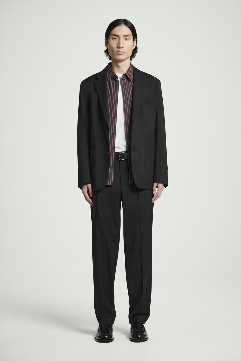 Wool Straight-Leg Trousers