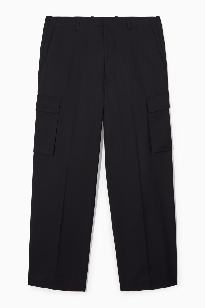 Wide-Leg Cargo Trousers