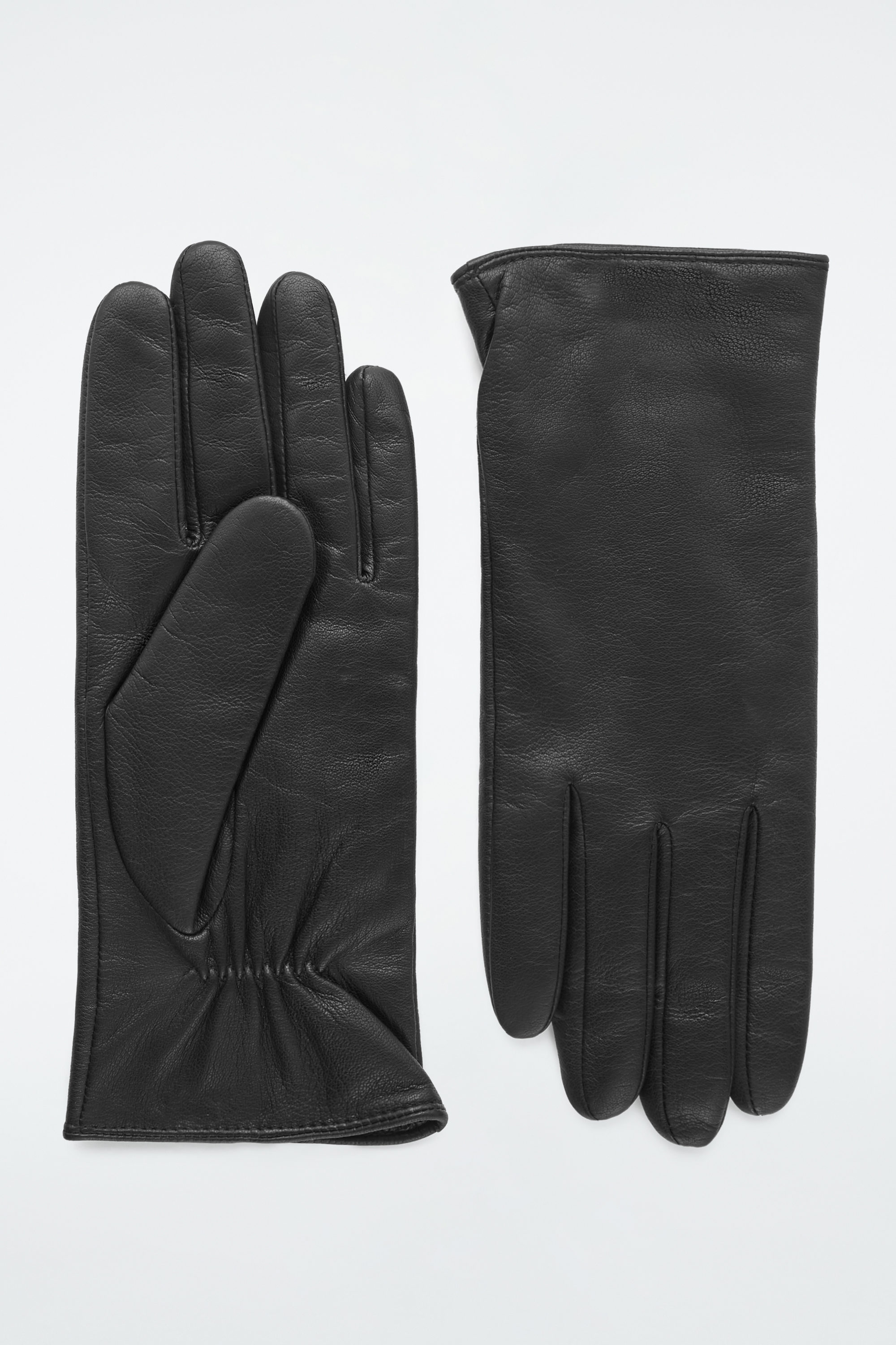 【破格！】COS CASHMERE-LINED LEATHER GLOVES CASHMERE-LINED LEATHER GLOVES - BLACK | COS US