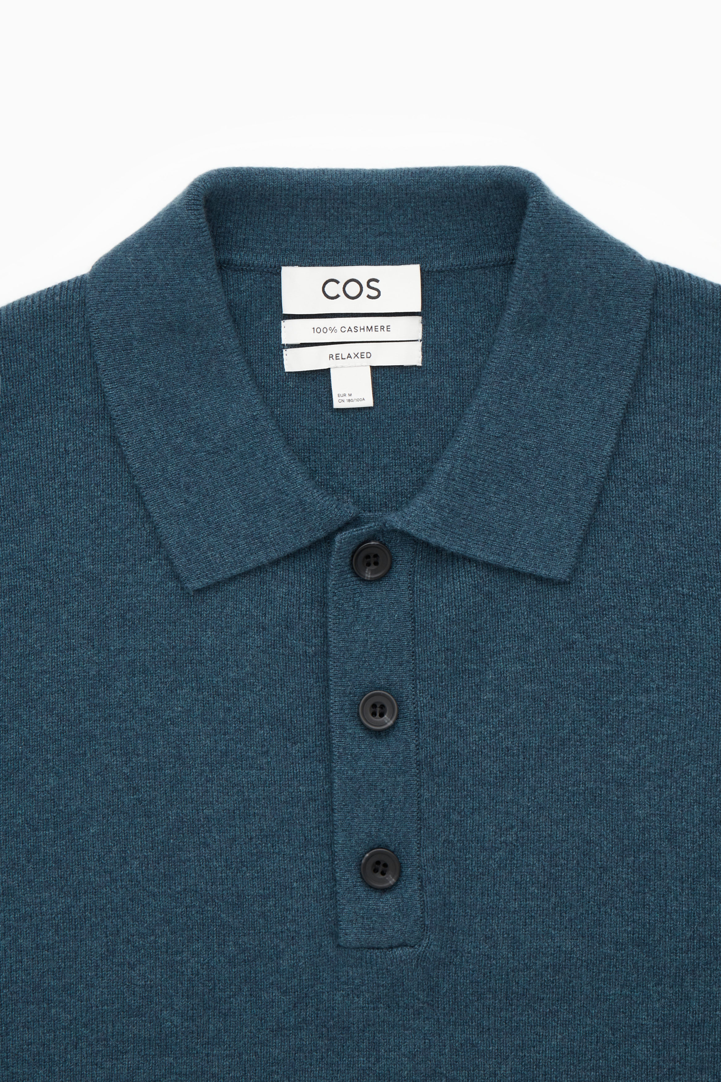 SEAMLESS CASHMERE POLO SHIRT - NAVY | COS US