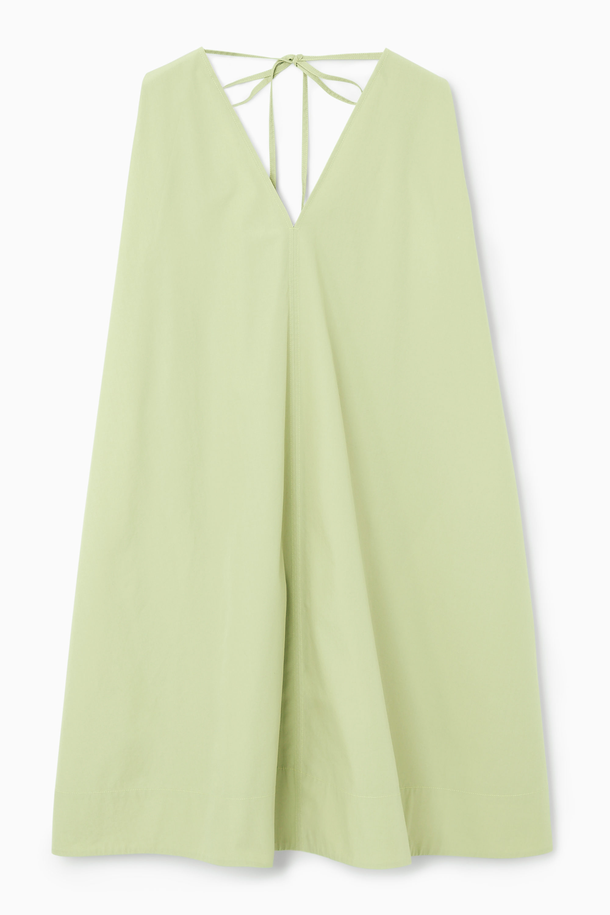 slim fit dress slacks Zara Women's Green Silk A-Line Halter Dress, Size S – Preworn main image 0
