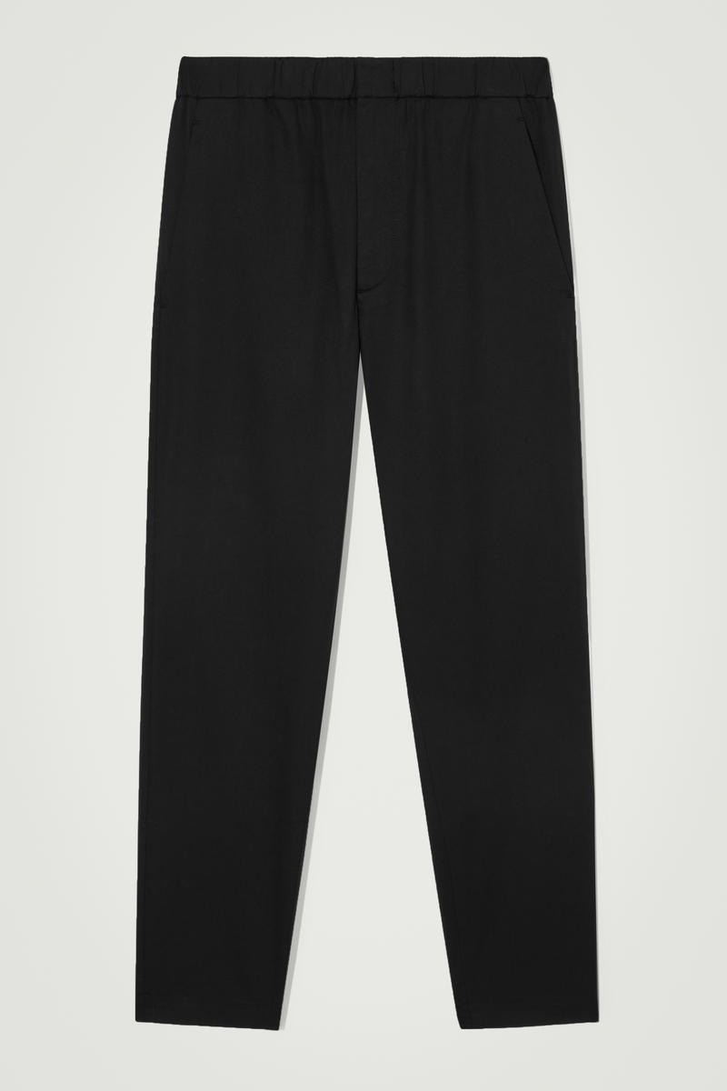 Elasticated Tapered Twill Trousers