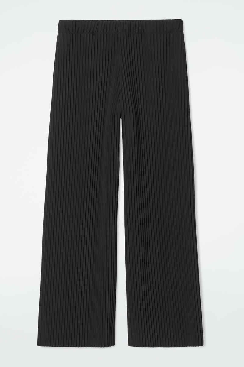 Plissé Wide-Leg Trousers