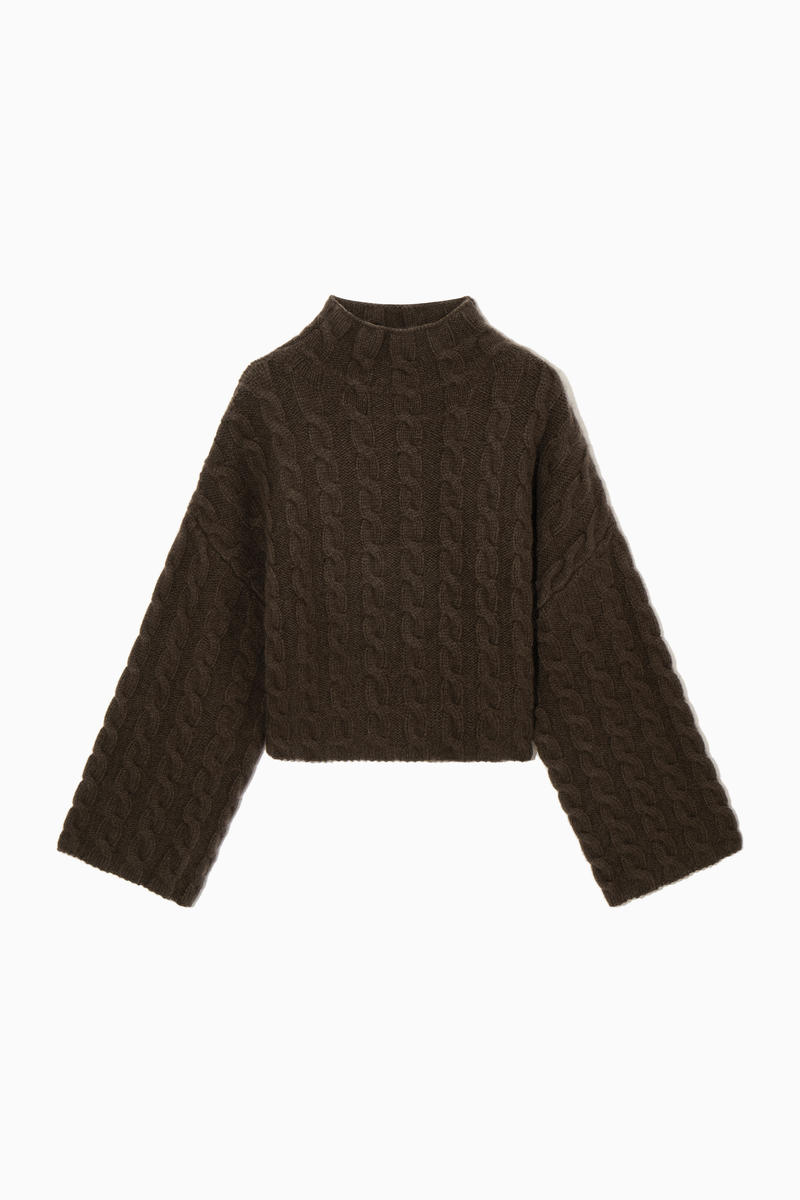 Cable-Knit Yak Turtleneck Jumper