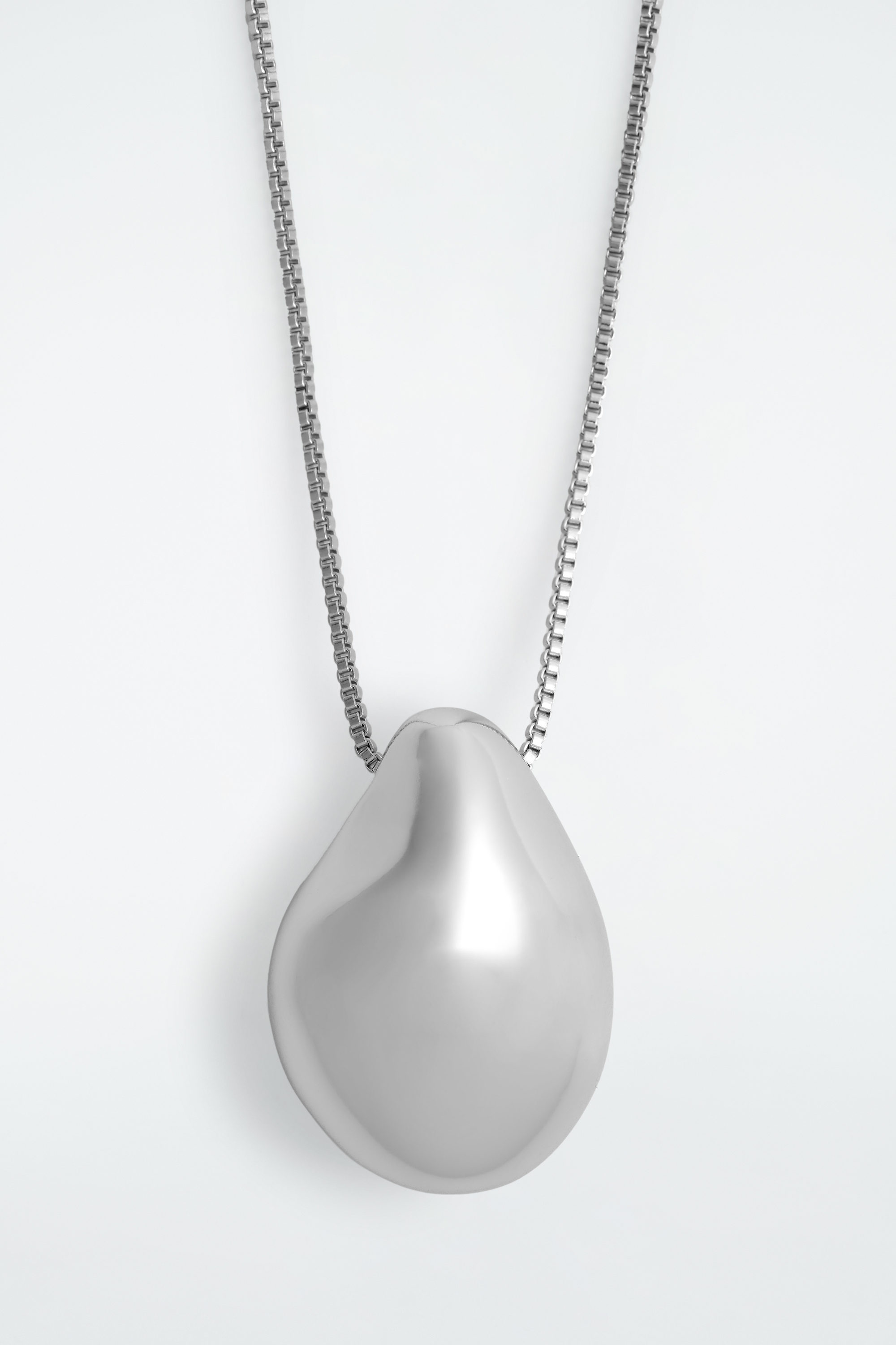 【HYERES LOR】25SS★ Pebble Silver H Volume Necklace Sterling-Silver-Pebble-