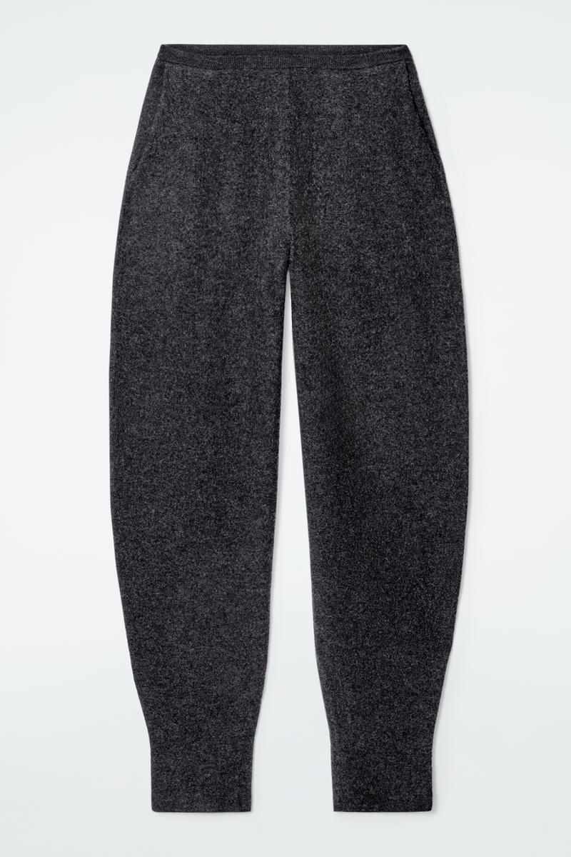 Boiled Merino Wool Trousers in Grey