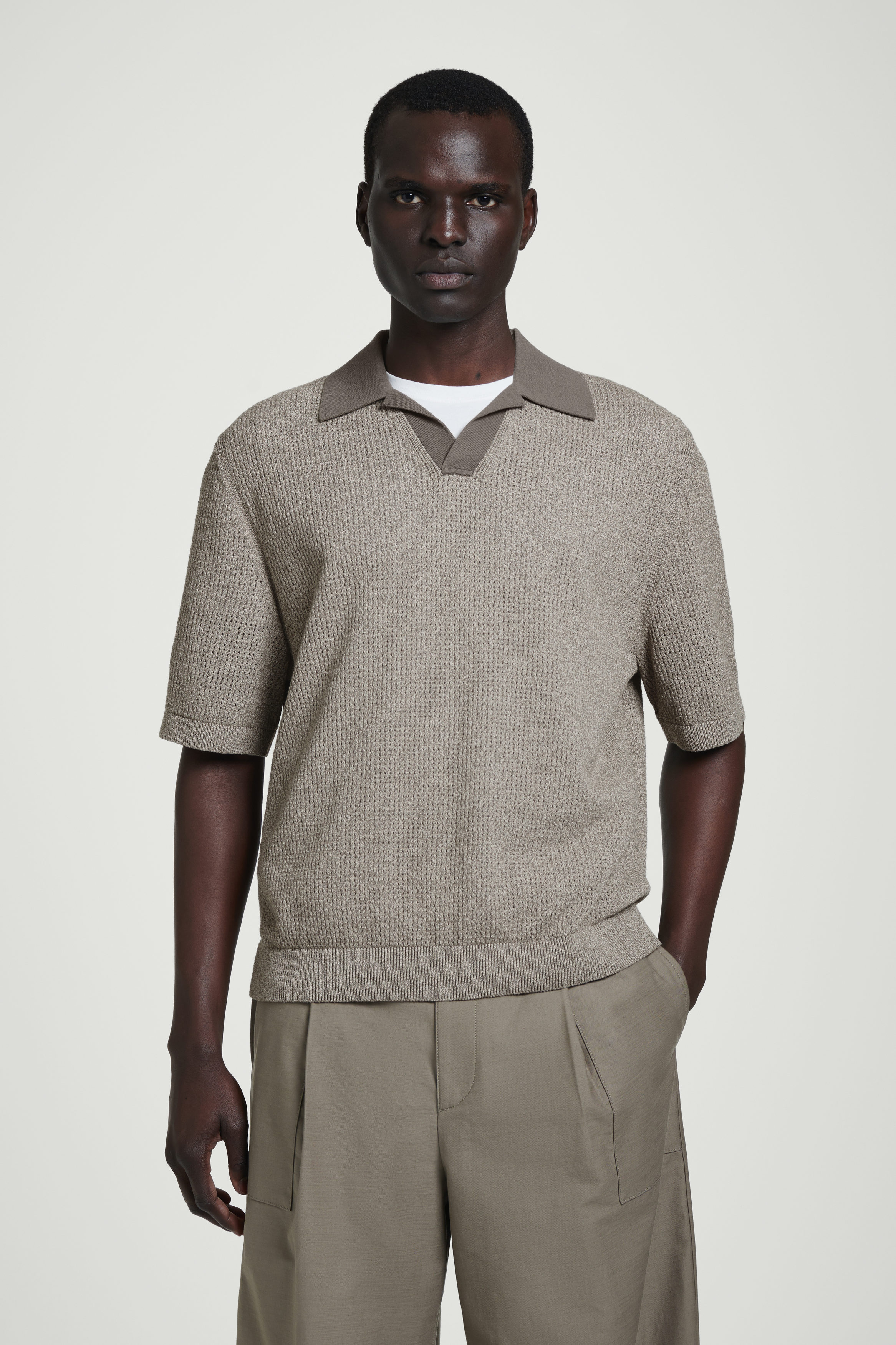 TWNのCage Semi Wide Cotton Pants 全3色 WIDE-LEG COTTON-TWILL PANTS - MOLE | COS