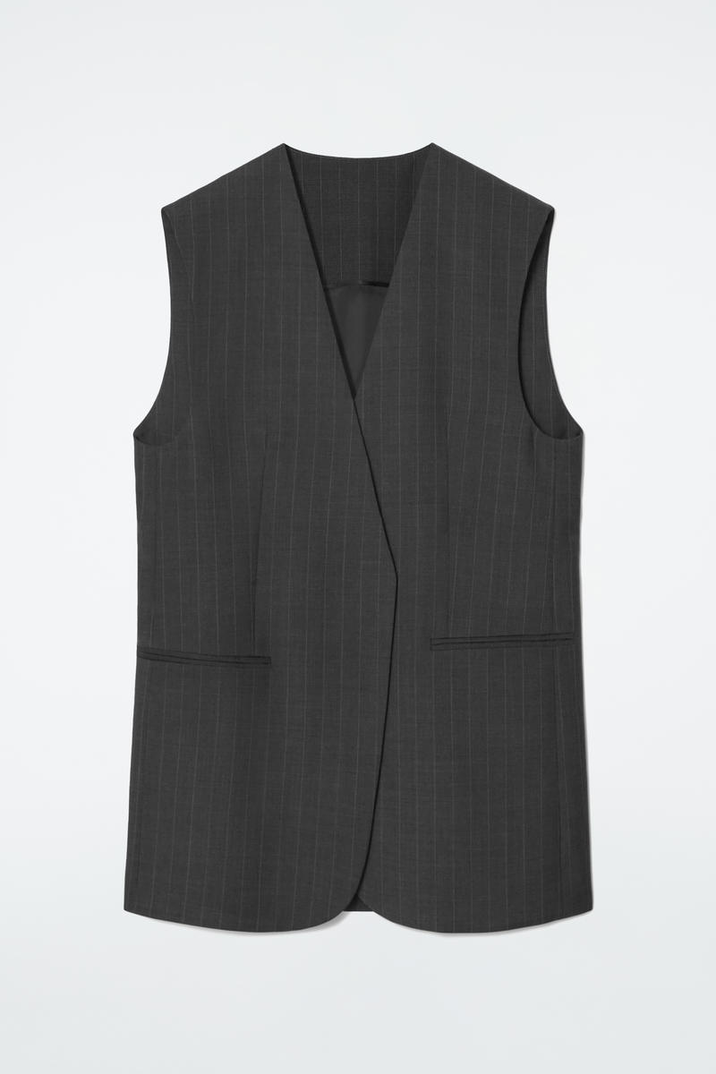 Pinstriped Wool Waistcoat