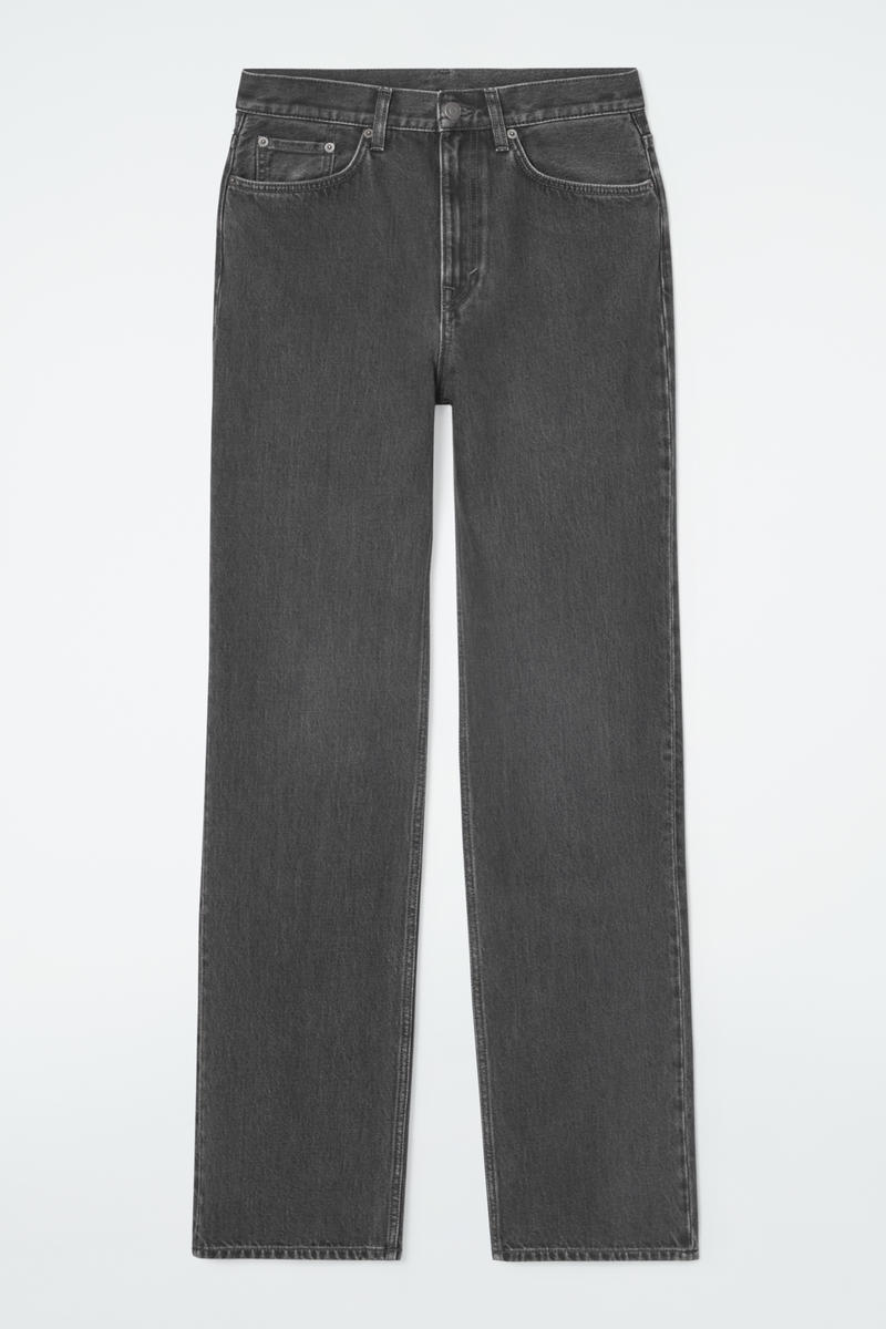 Column Straight-Leg Jeans