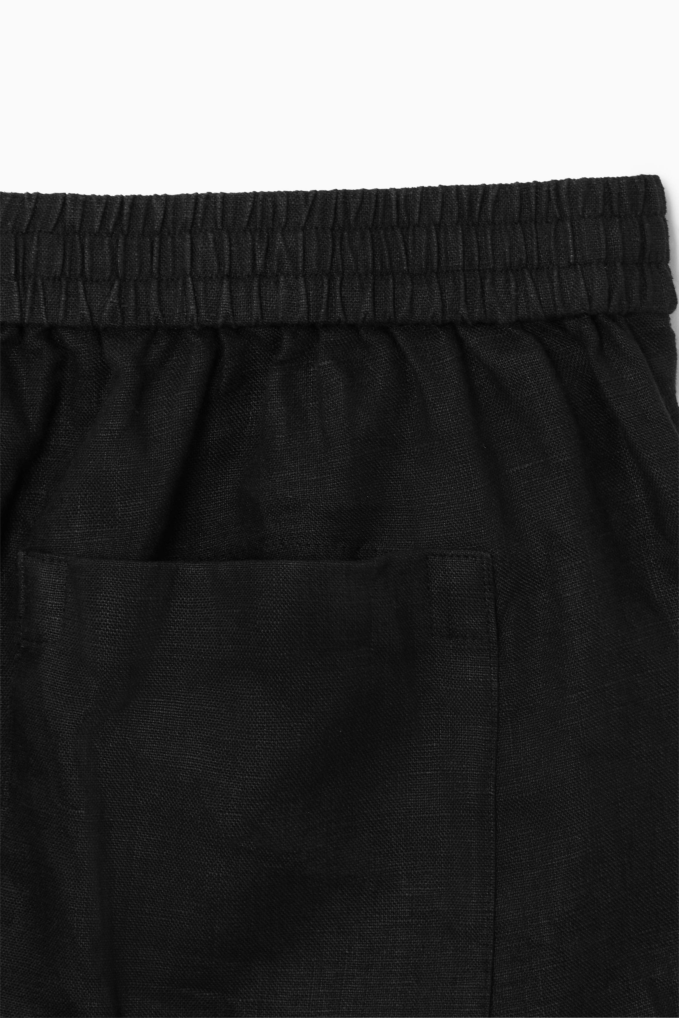 STRAIGHT-LEG TAILORED LINEN PANTS - BLACK | COS US
