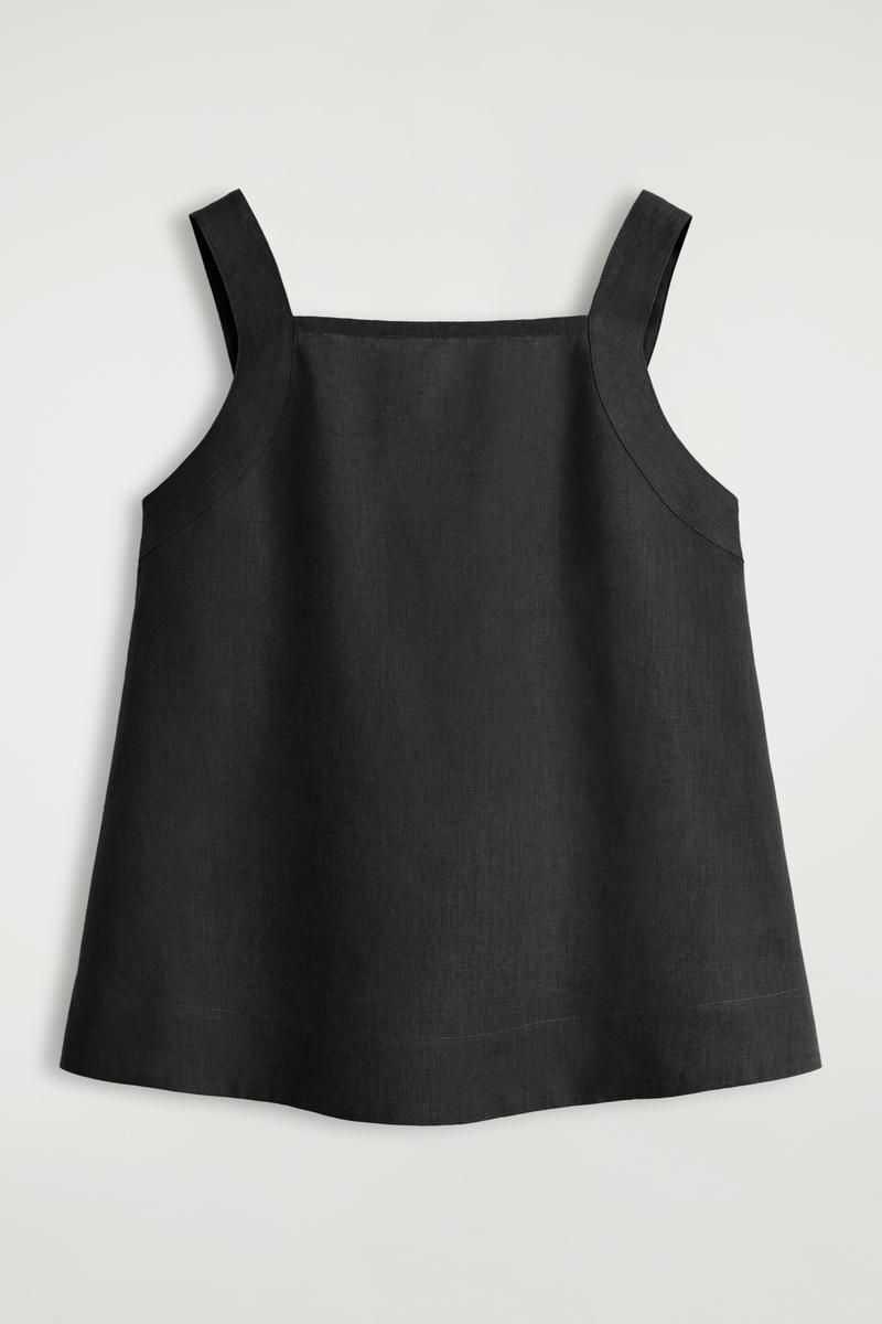 Tie-Back Linen Top