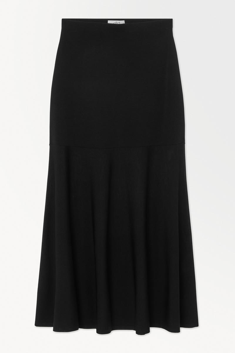 The Flared Knitted Maxi Skirt