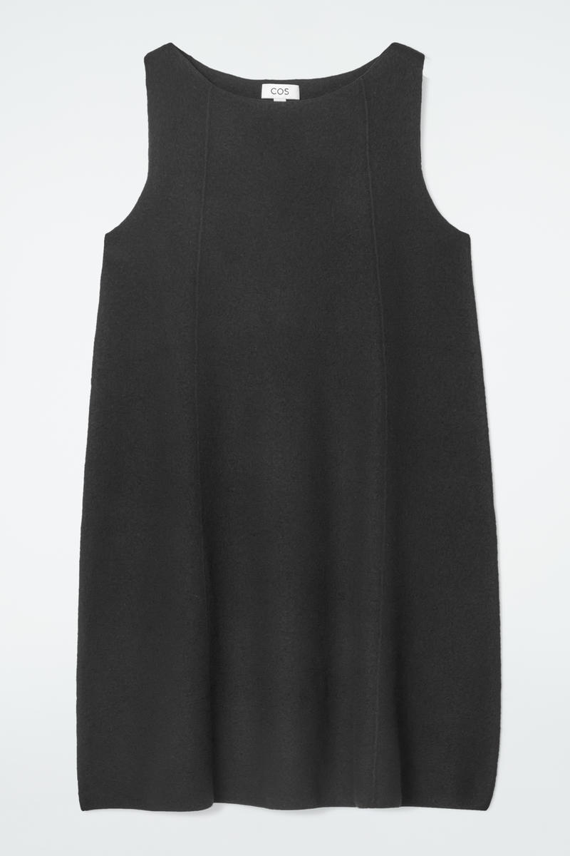 Panelled Wool Shift Dress