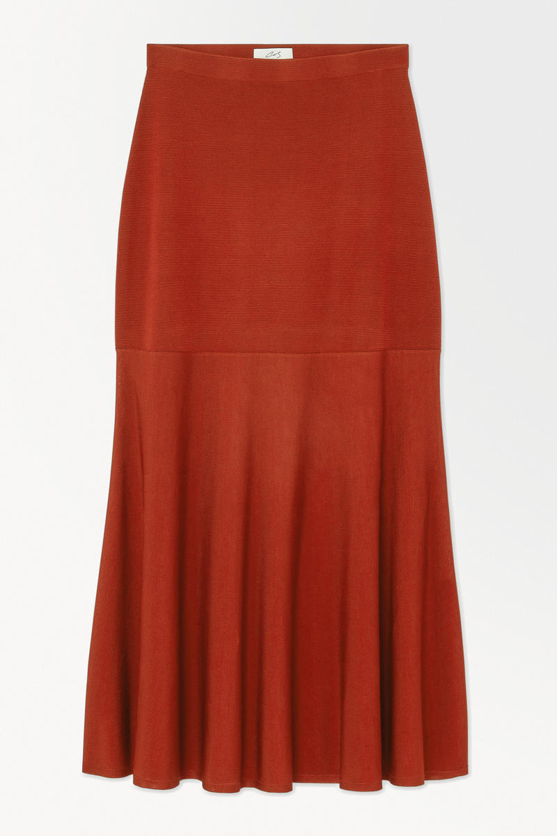 The Flared Knitted Maxi Skirt