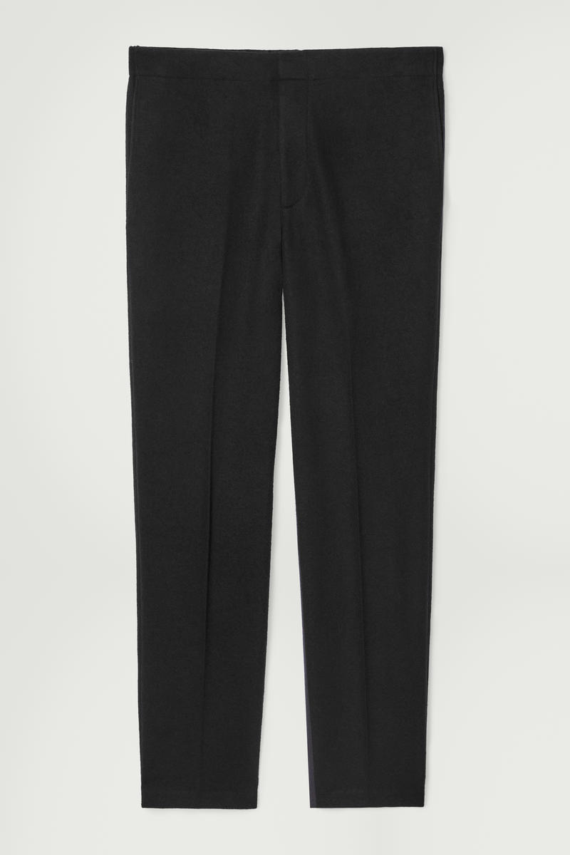 Elasticated Boiled-Wool Trousers