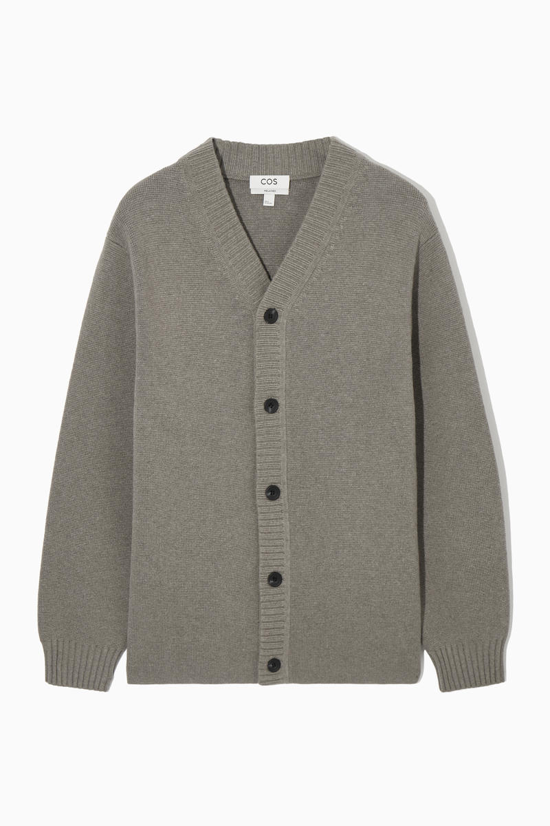 V-Neck Wool-Blend Cardigan