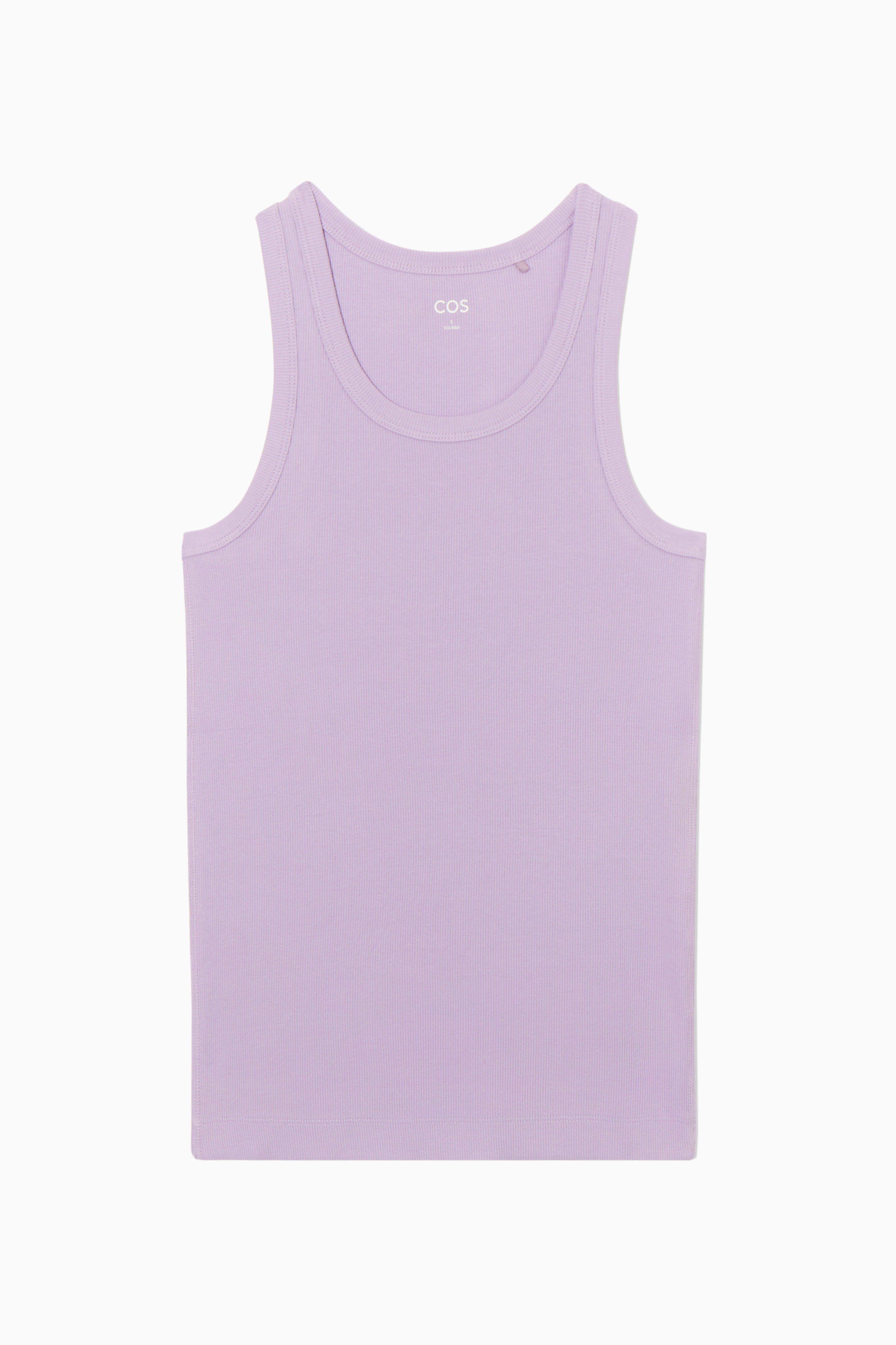 RIBBED TANK TOP - GREEN / WHITE / STRIPED | COS