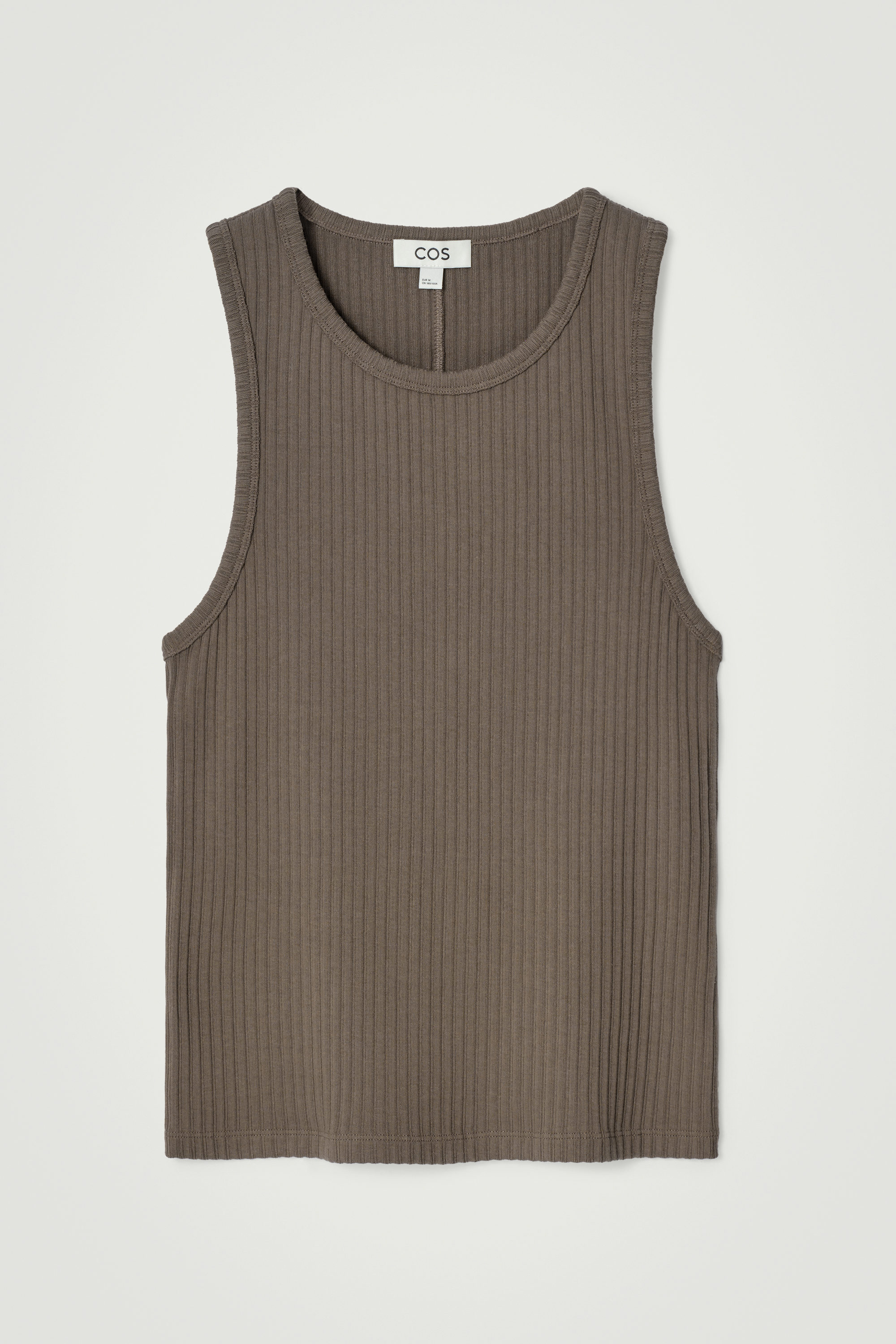 cotton rib short knit tank top | NKNIT