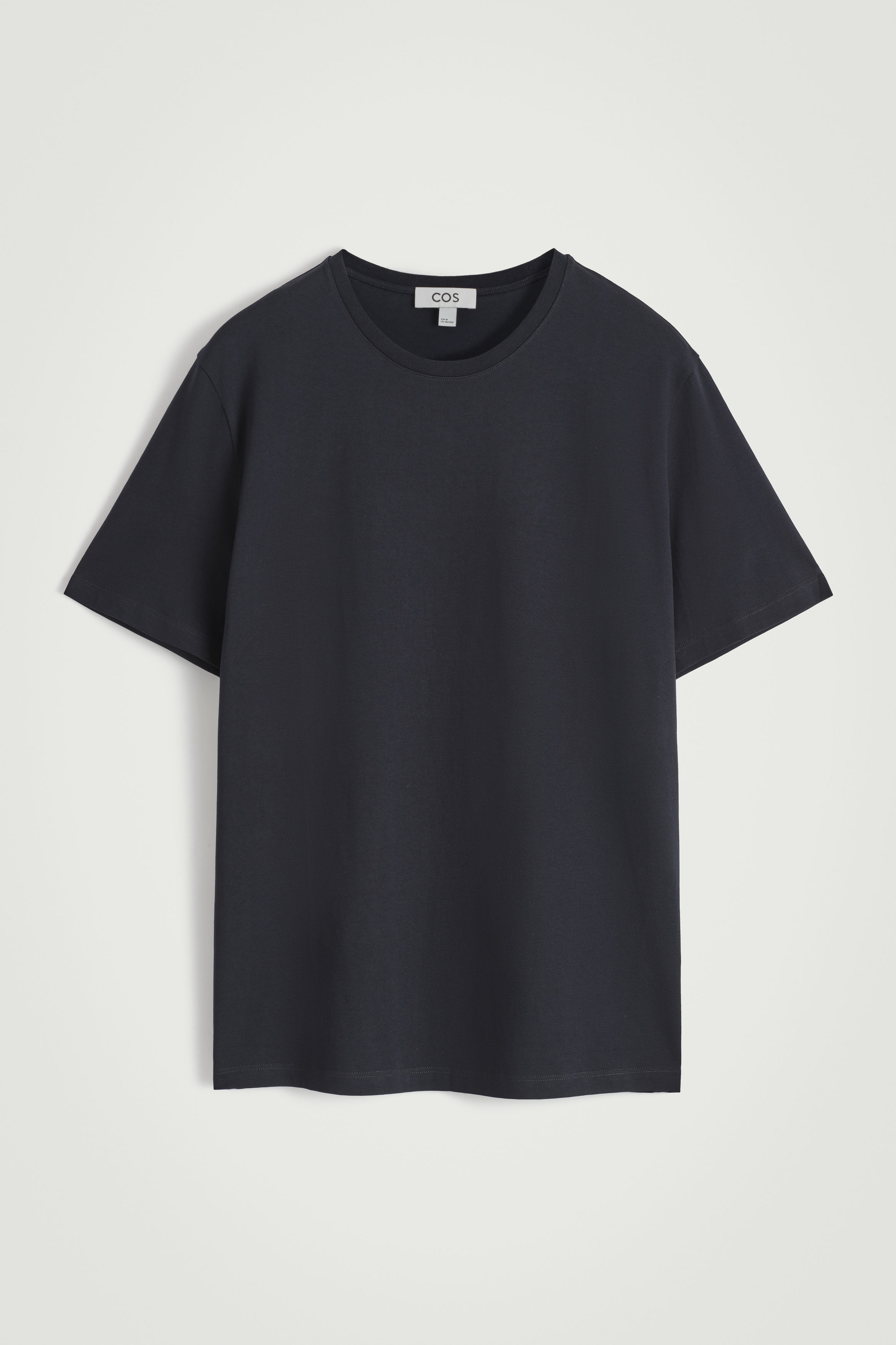 Tシャツ・カットソー LANEUS Cotton and silk T-shirt Nero REGULAR LINEN T-SHIRT - BLACK | COS