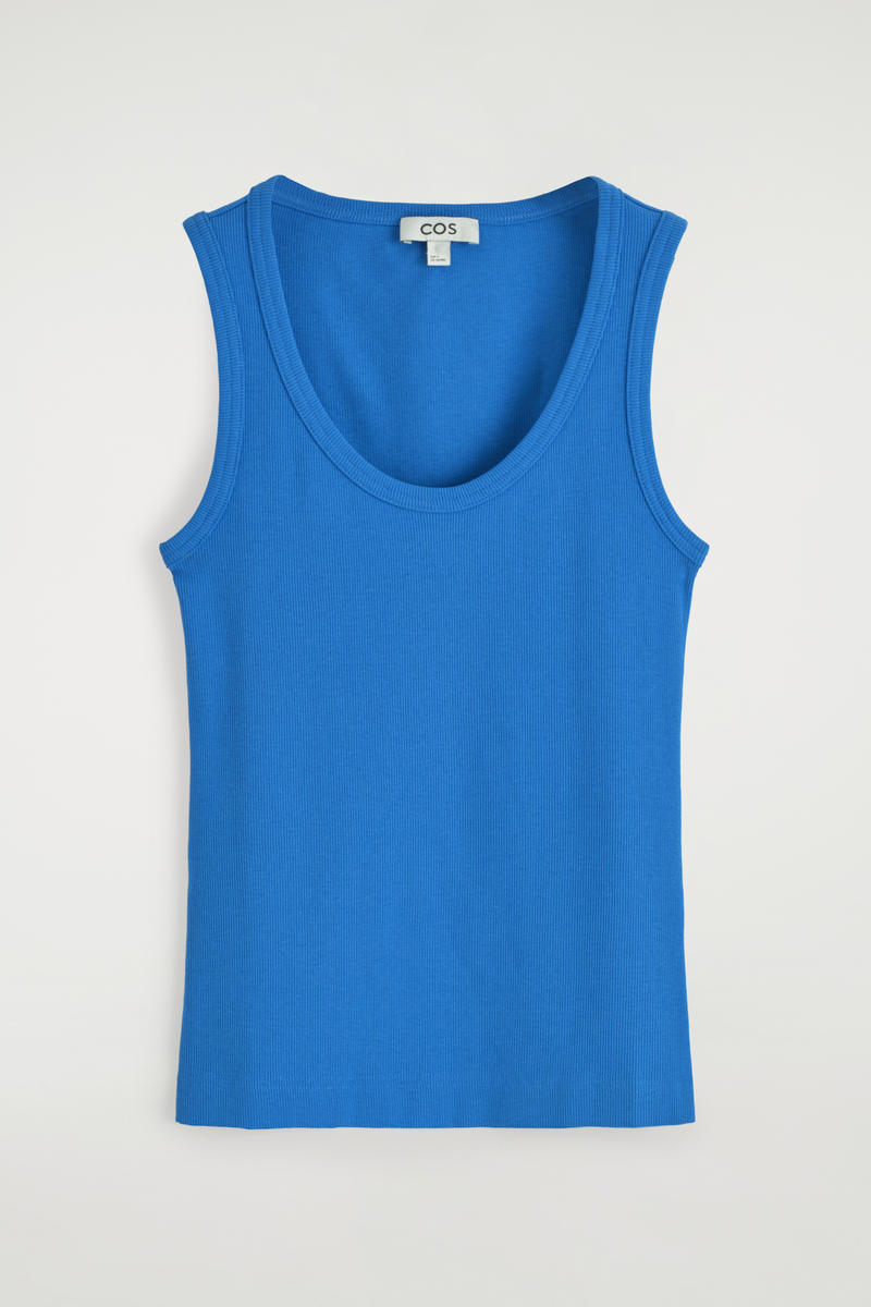 Cos Ribbed Scoopneck Tank Top
