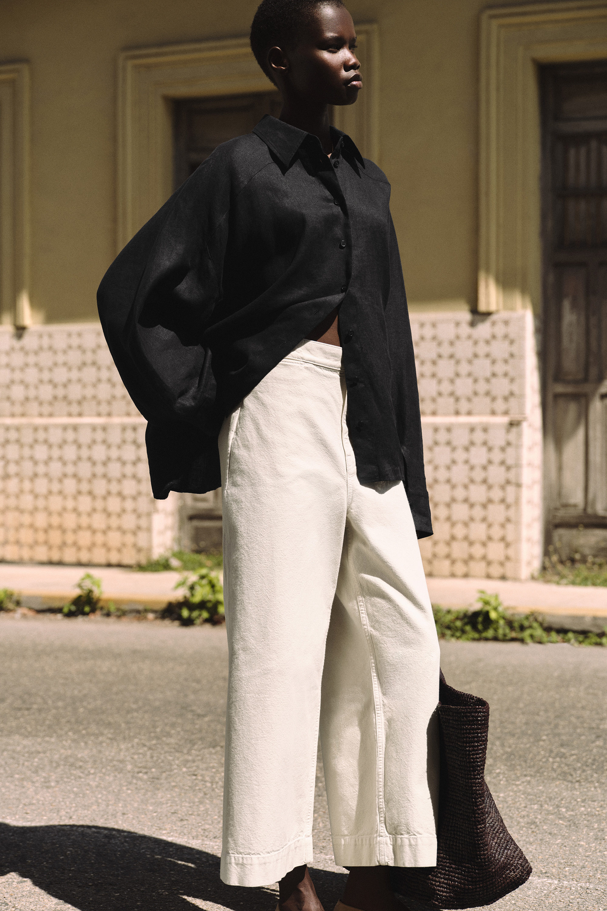 Deuxieme Classe Cotton Wide Pantsサイズ36美品 100% Cotton Lexington Wide-Leg Pants – Astorie | Made-To