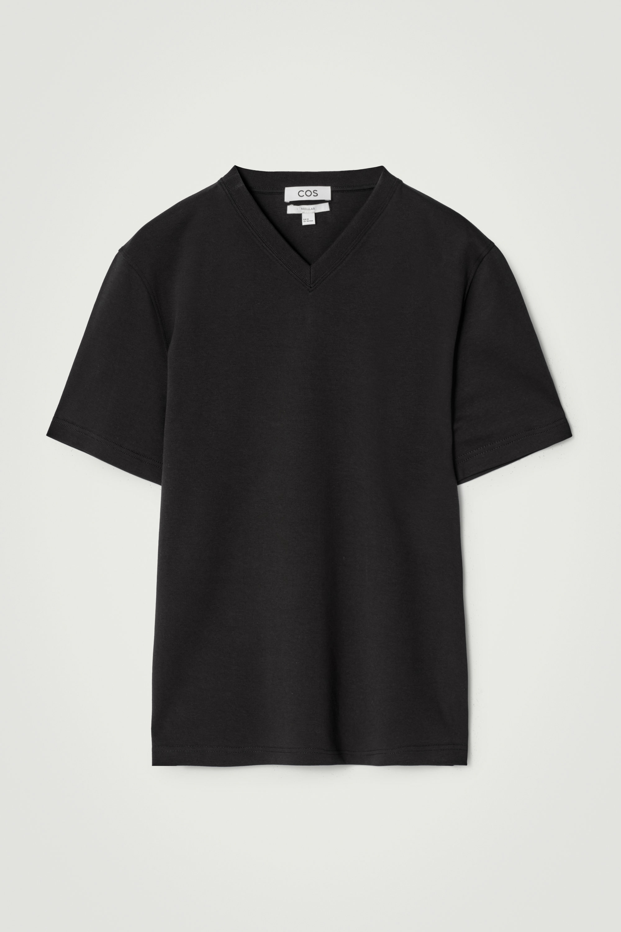 Tシャツ・カットソー 3 TAP ISLAS V Neck T Shirt (2color) INTERLOCK COTTON V-NECK T-SHIRT - BLACK | COS
