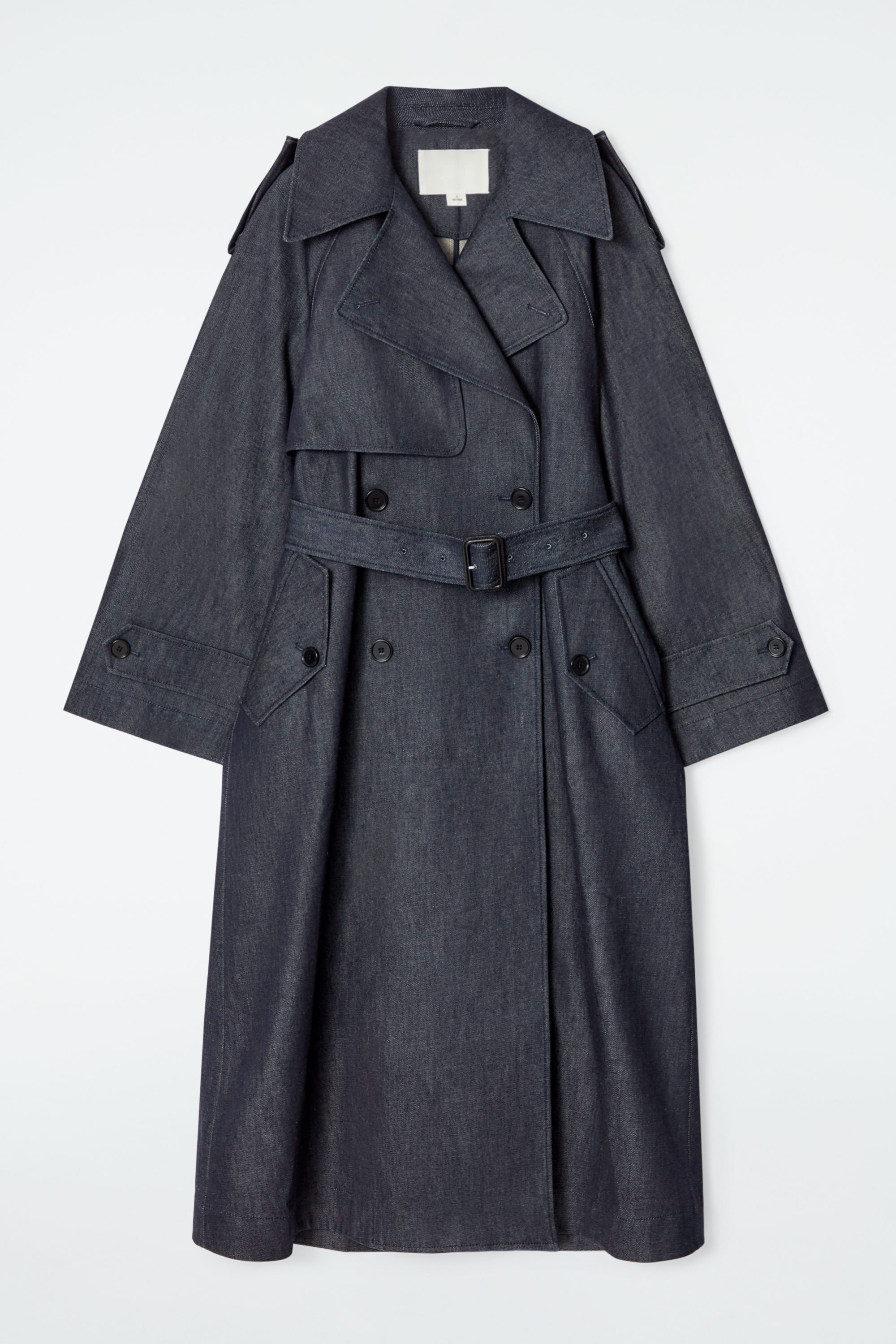 トレンチコート HEVO Margherita linen and cotton trench coat with denim BV-DenimTrenchcopy_grande.jpg?