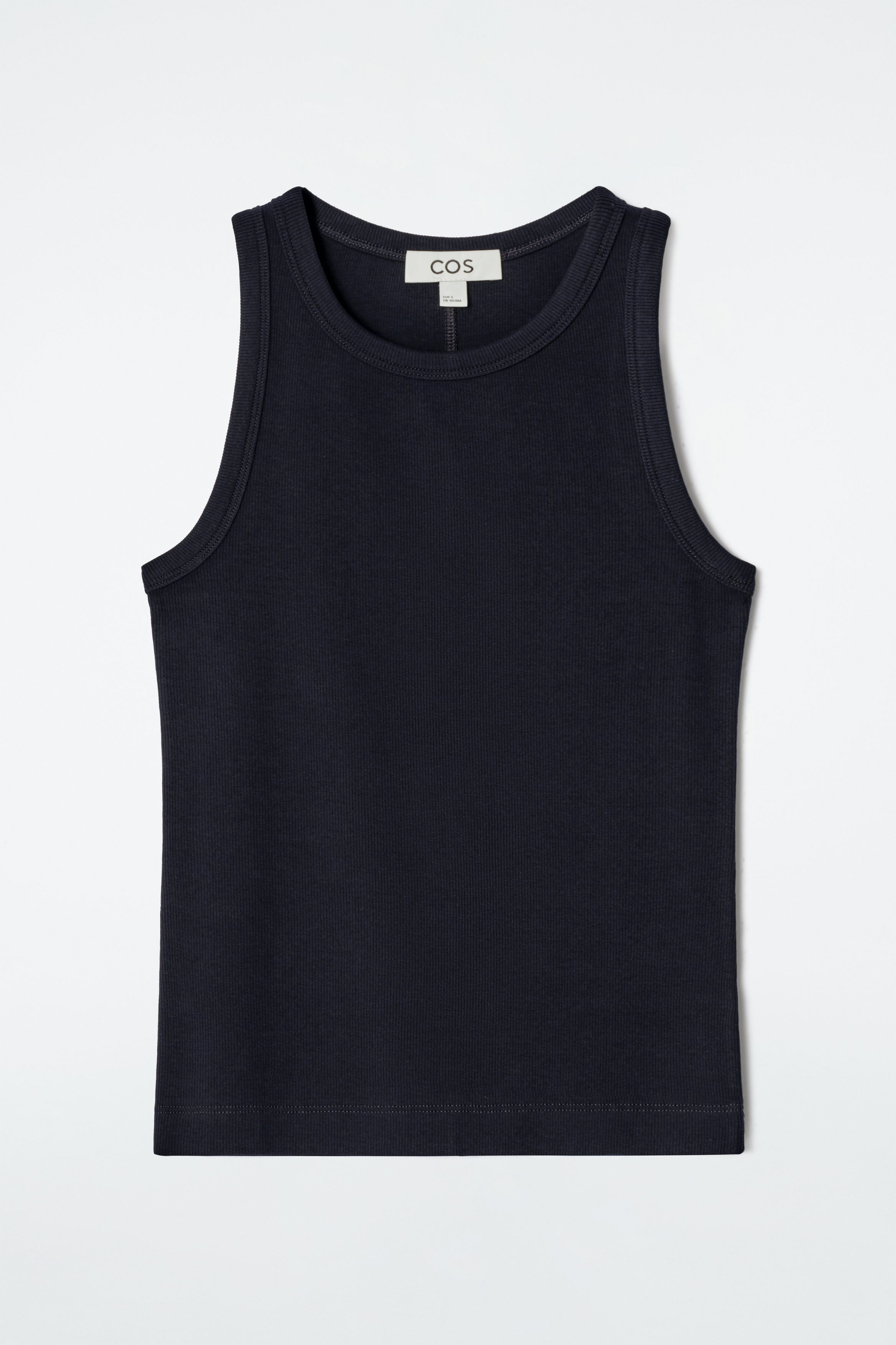 RIBBED TANK TOP - DARK GREY MÉLANGE | COS