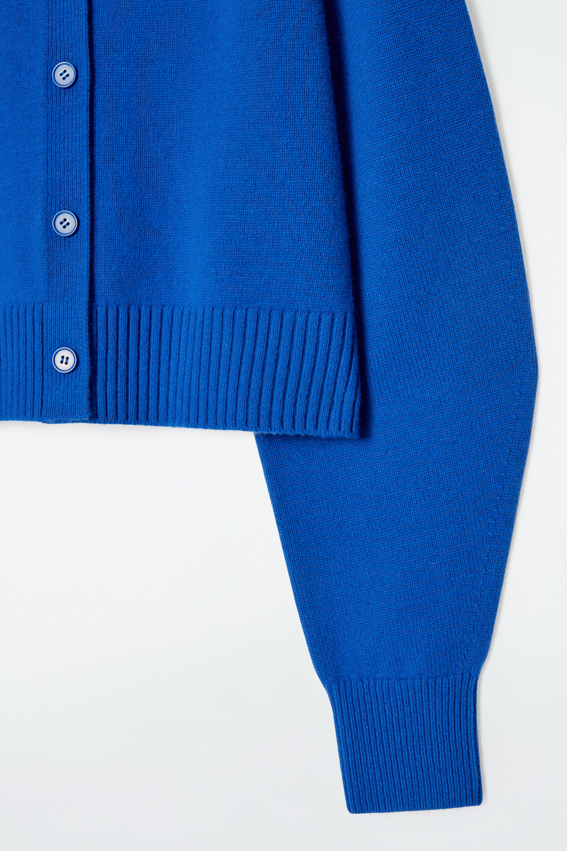 CROPPED WOOL CARDIGAN - COBALT BLUE | COS US