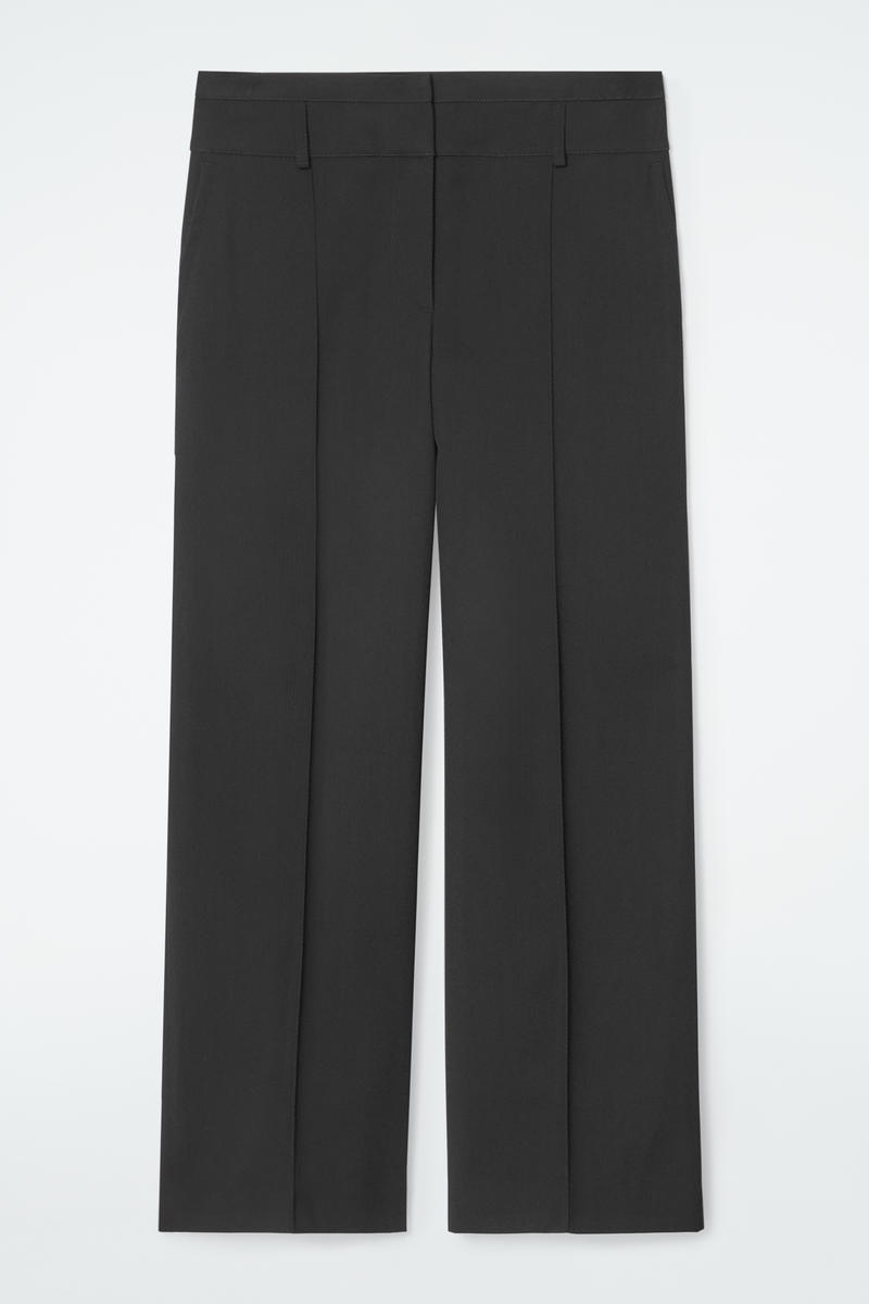 Tailored Wool-Blend Twill Trousers