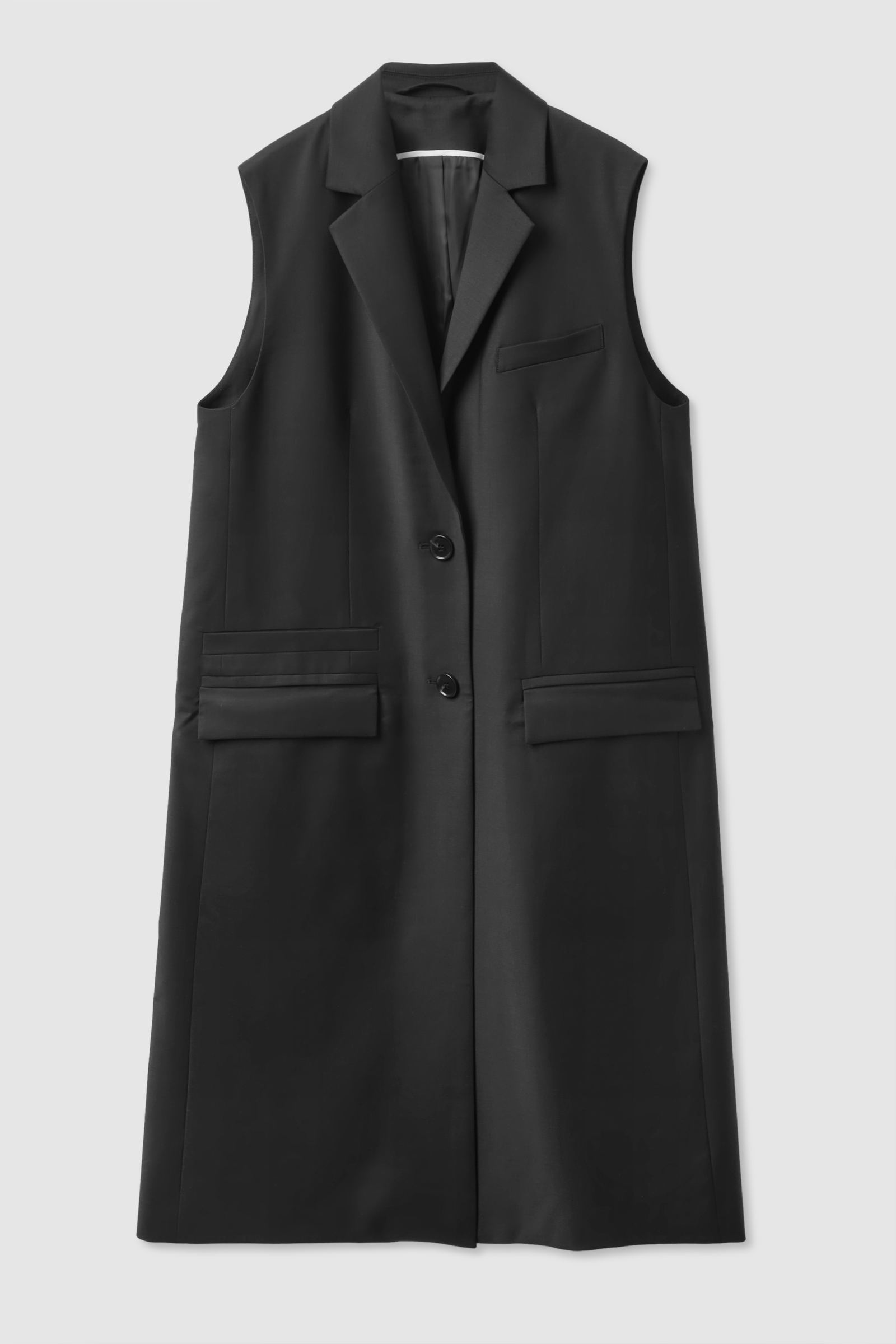 Longline tailored waistcoat - BLACK - women | COS AU