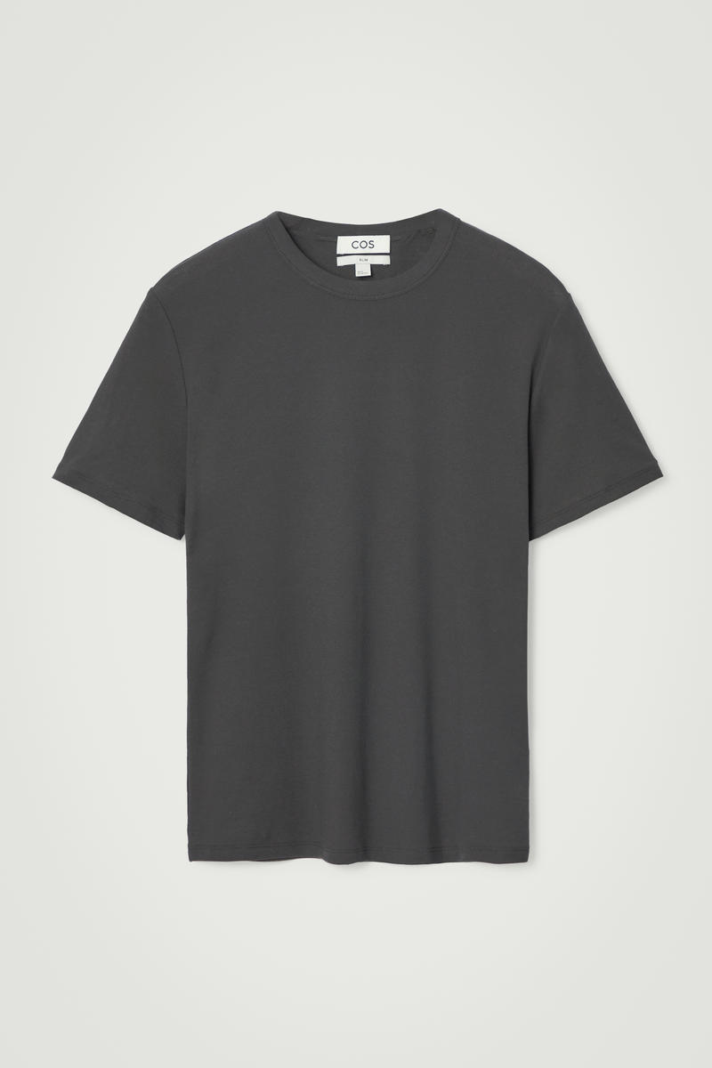 Slim Cotton-Crepe T-Shirt in Grey