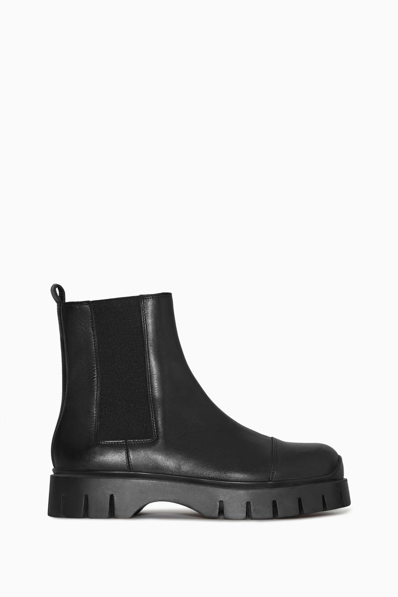 Chunky Leather Chelsea Boots